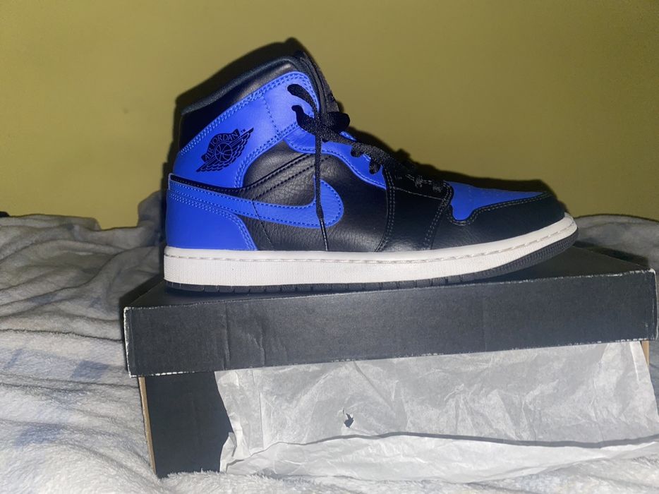 Nike Jordan 1 mid blue hyper royal | Grailed