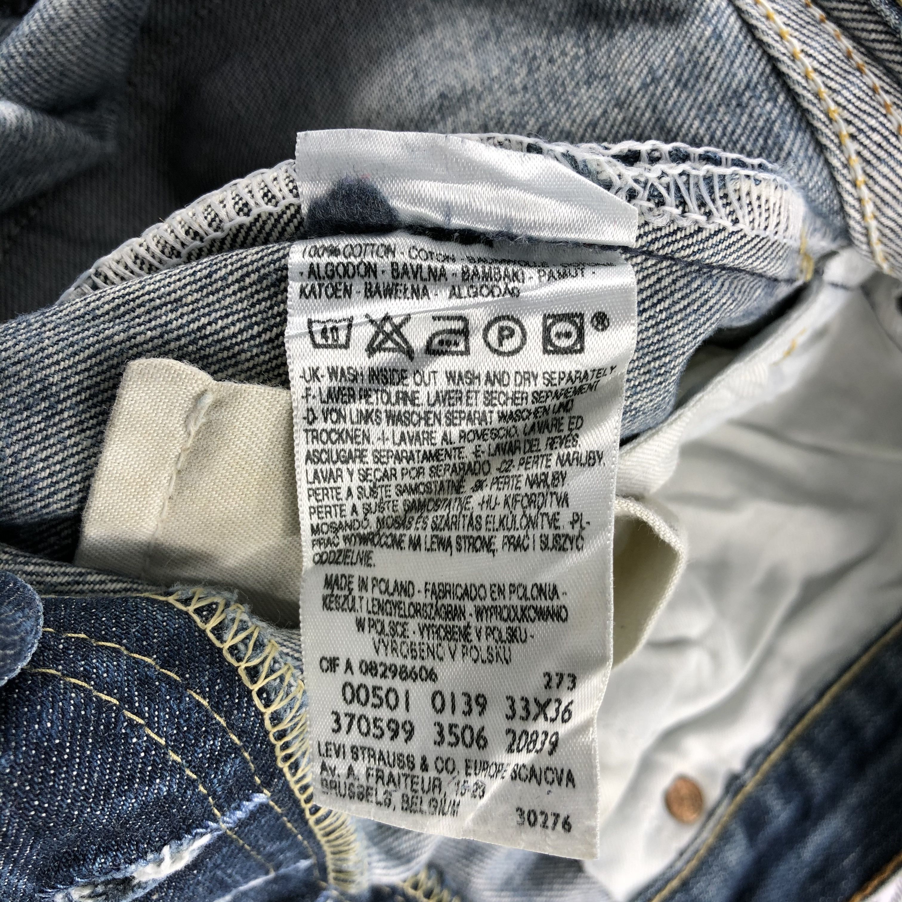 Levi's Vintage Levis 501 Jeans-JM861 Size US 33 - 10 Thumbnail