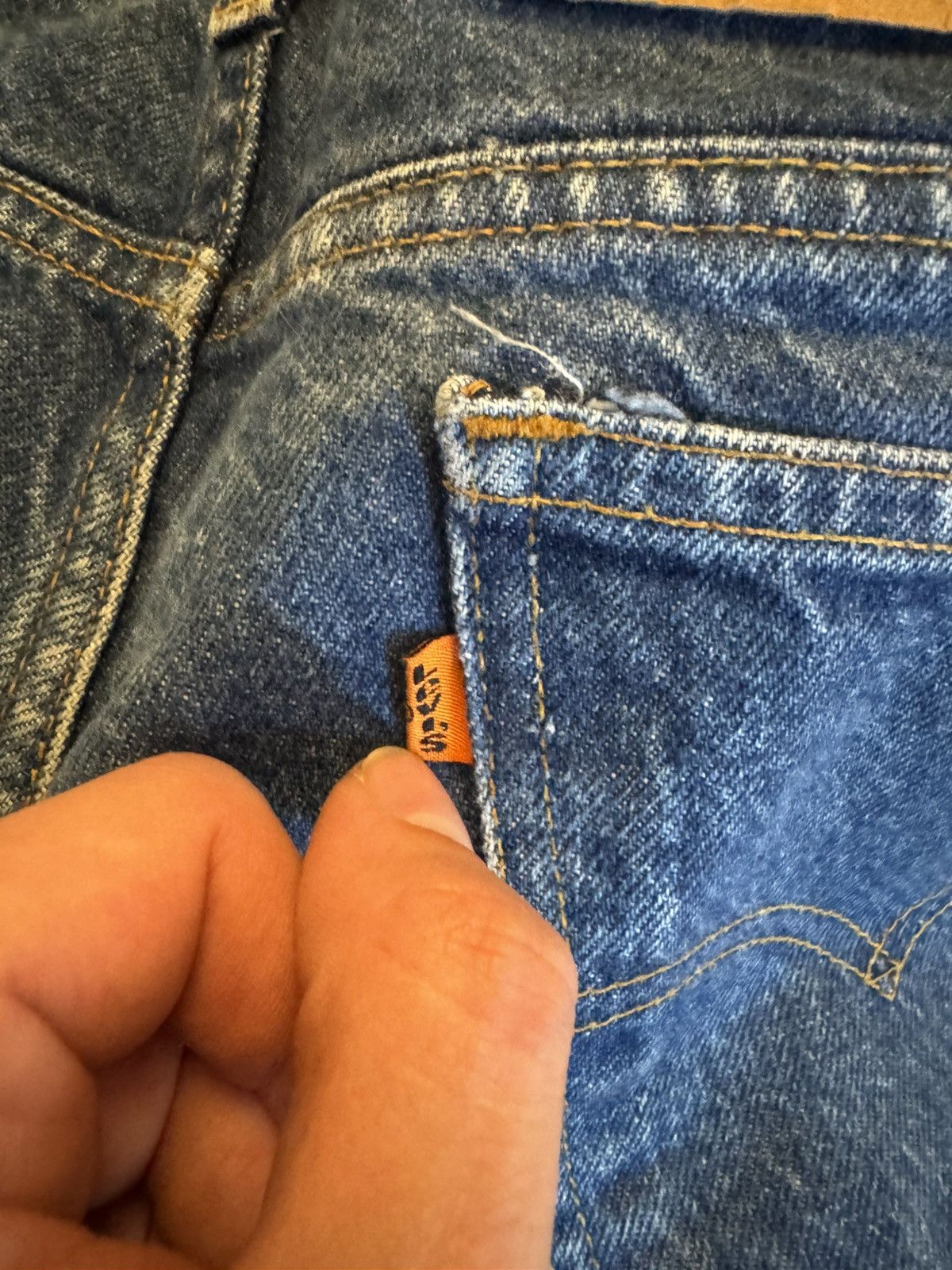 Levi's Levi’s 505 Orange Tab Blue Size US 34 / EU 50 - 6 Thumbnail
