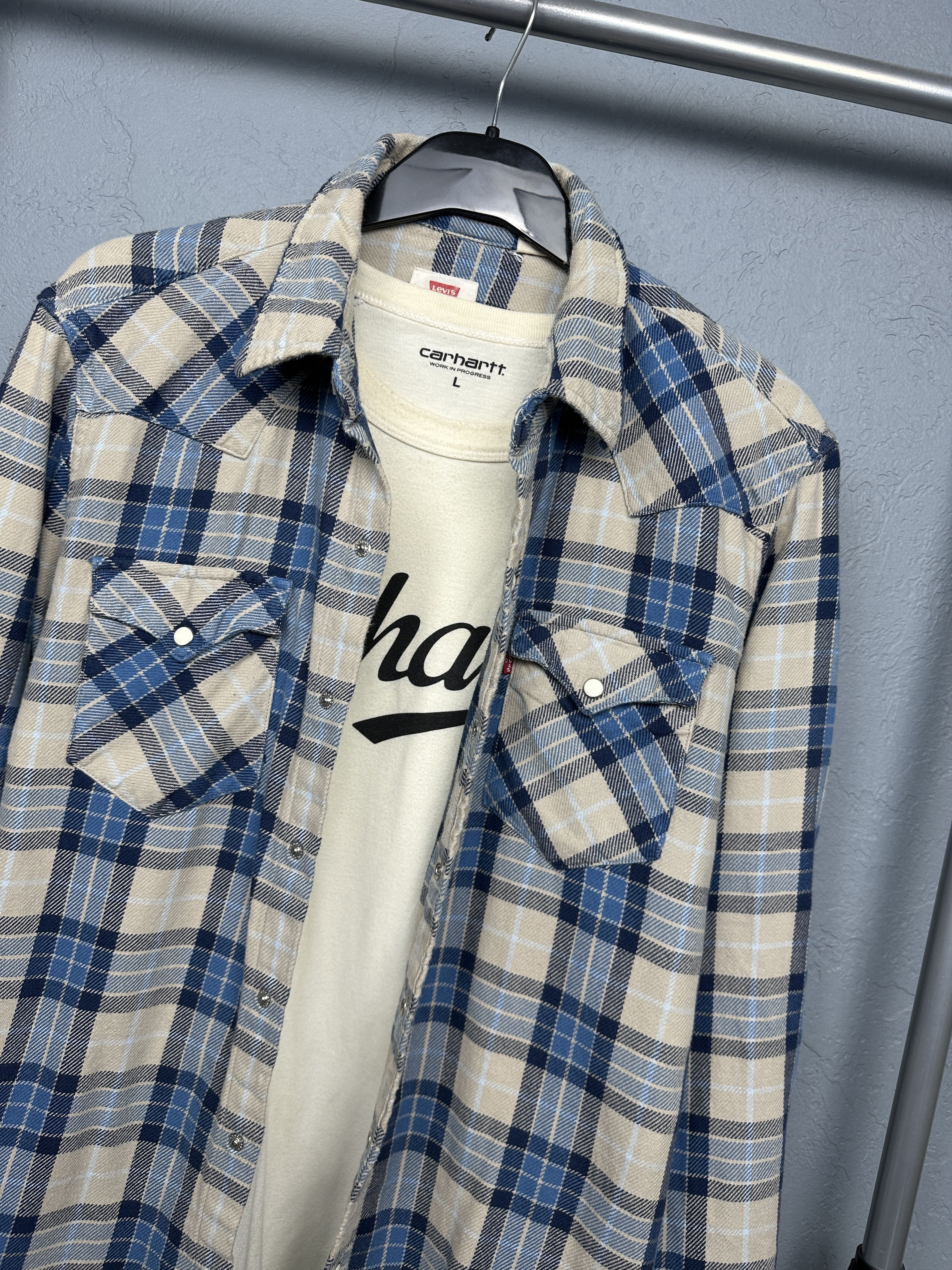 Levi's Levi's Vintage Mens Flannel Plaid Shirt Size US M / EU 48-50 / 2 - 2 Thumbnail