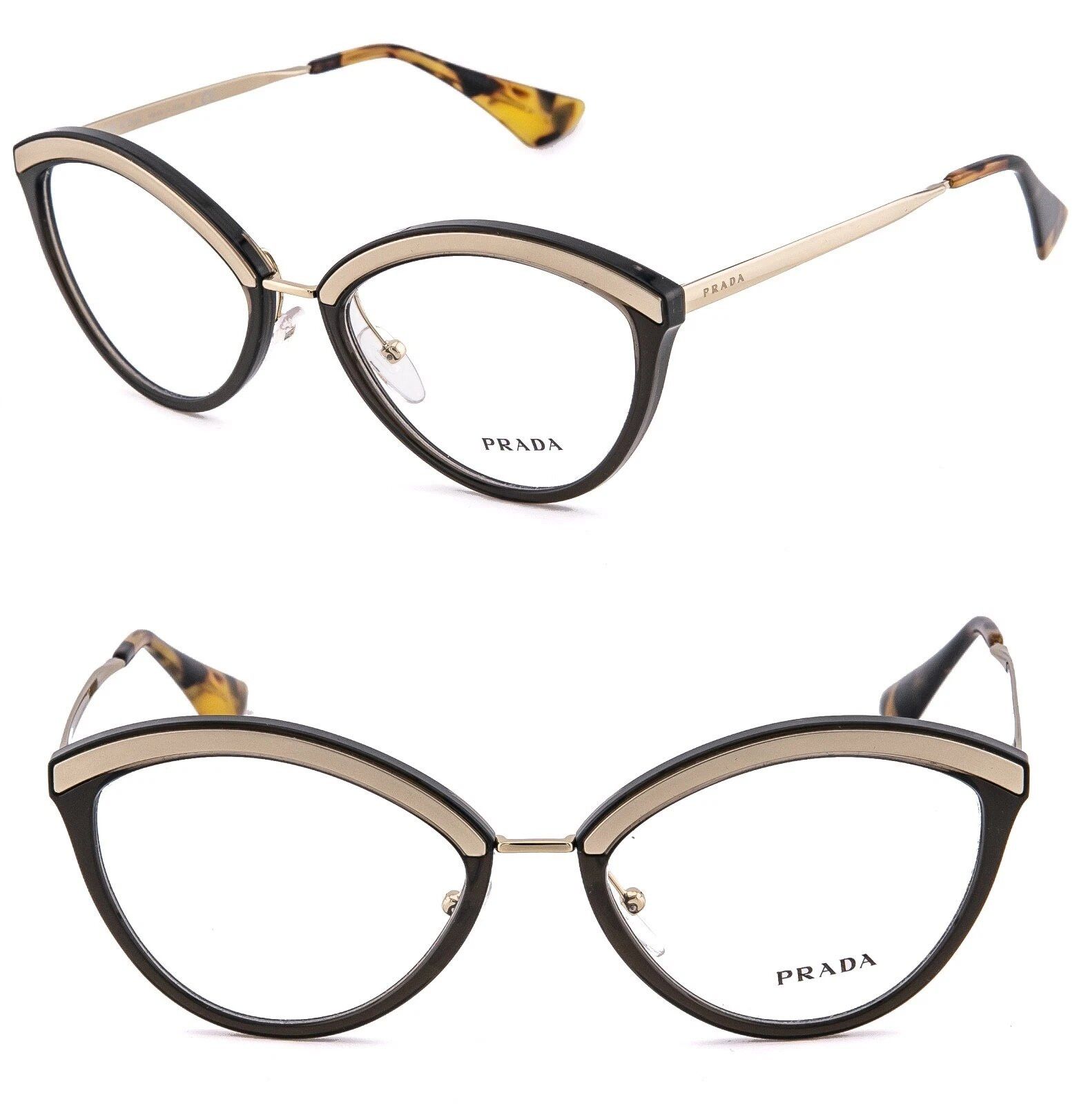 Prada PRADA 14U MILLENNIALS PR14UV Black Oval Eyeglasses Optical Size ONE SIZE - 1 Thumbnail
