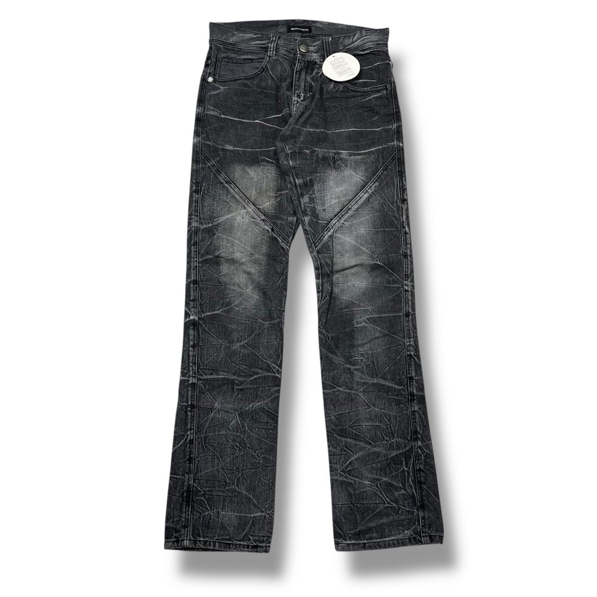 Hysteric Glamour Flared🔥Avail Avantgarde Scratches Artistik 3D Effect Denim Size US 30 / EU 46 - 2 Thumbnail
