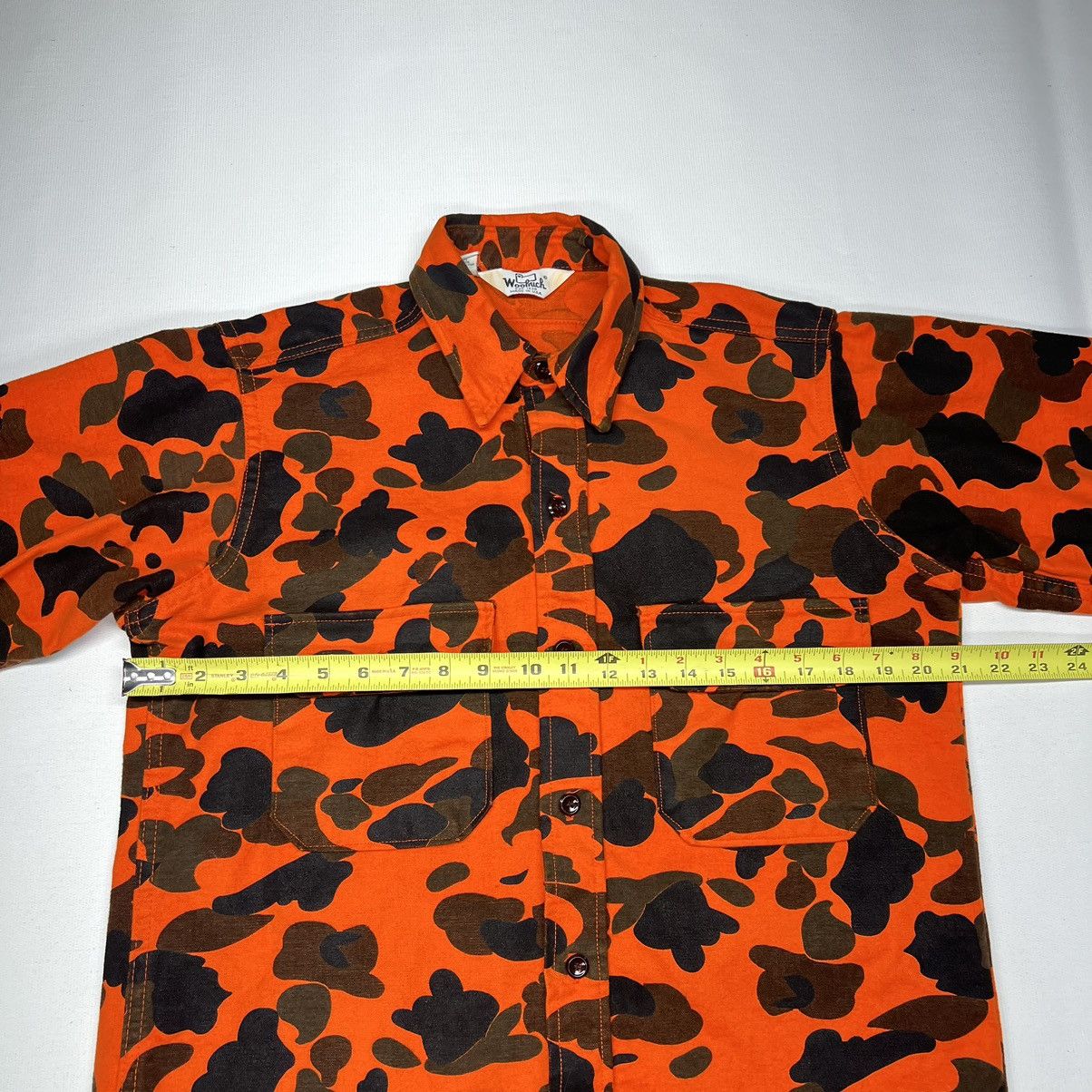 Vintage × Woolrich Woolen Mills VTG Woolrich Shirt Orange Duck Camo Flannel Button Up Size US M / EU 48-50 / 2 - 13 Thumbnail