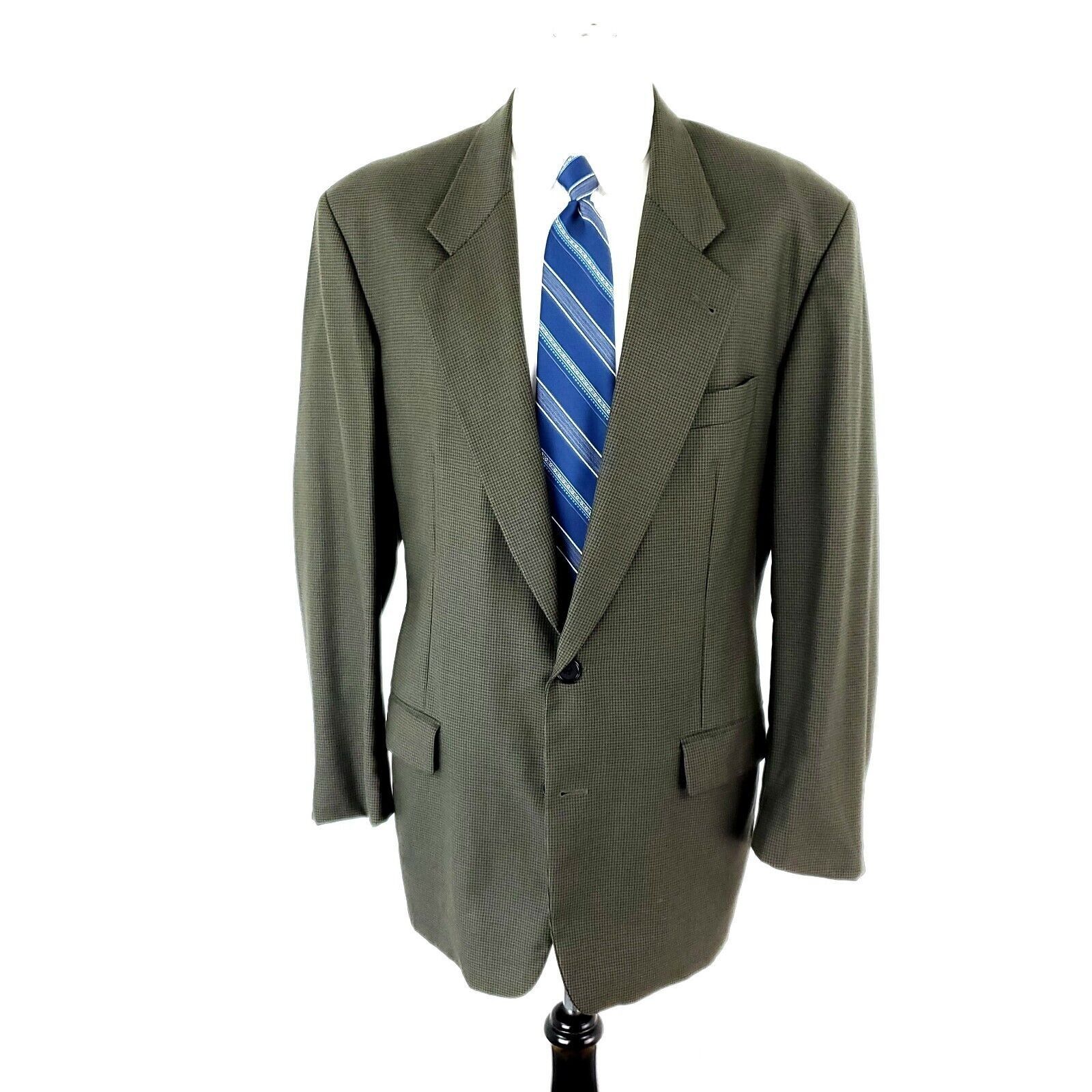 Hugo Boss Hugo Boss Wool Wool 2 Button Blazer 40R Green Black Houndsto Size 40R - 3 Thumbnail