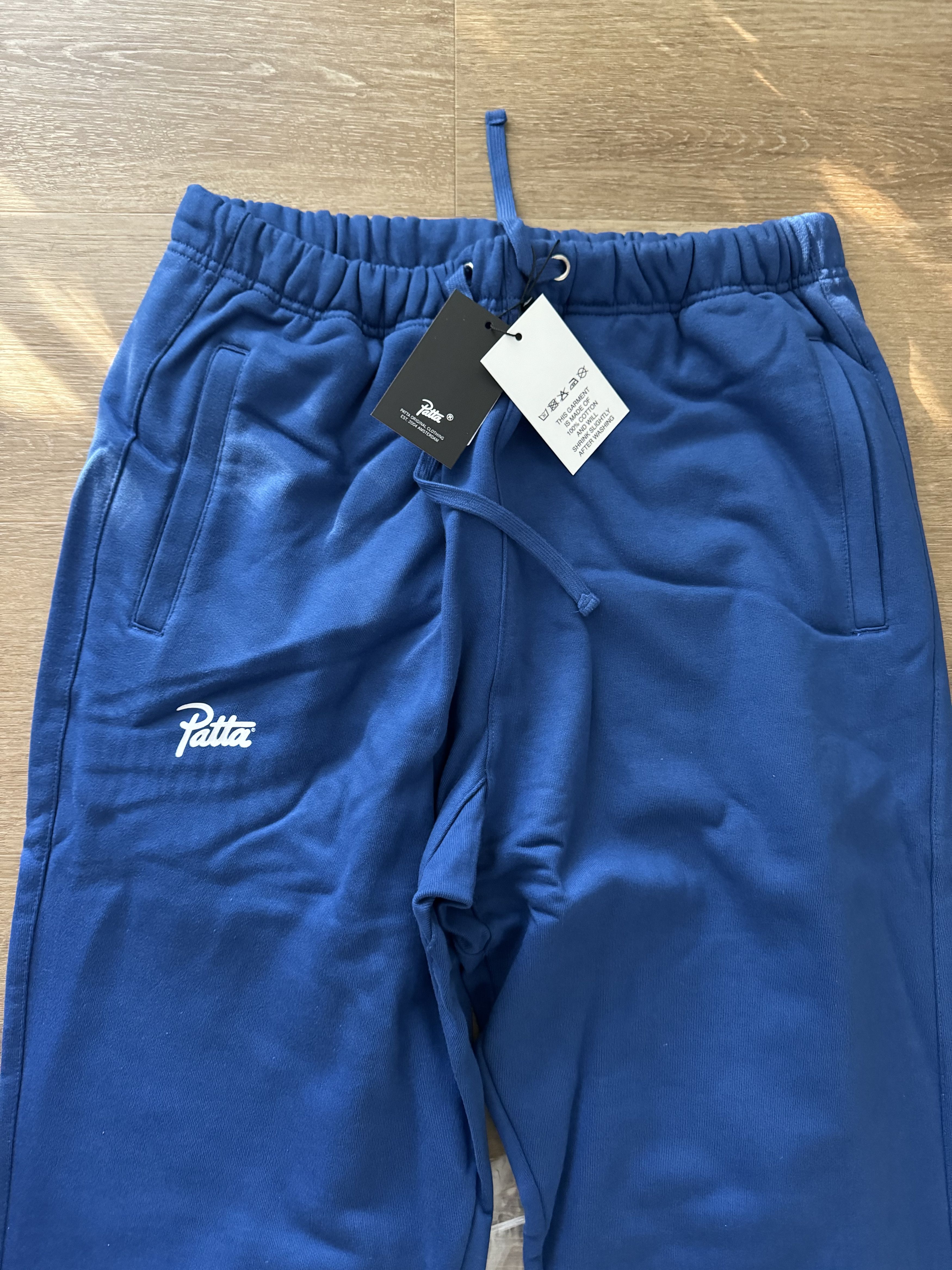 Patta PATTA Cursive Logo Cotton Taper Track Pants in Blue - Large Size US 36 / EU 52 - 5 Thumbnail