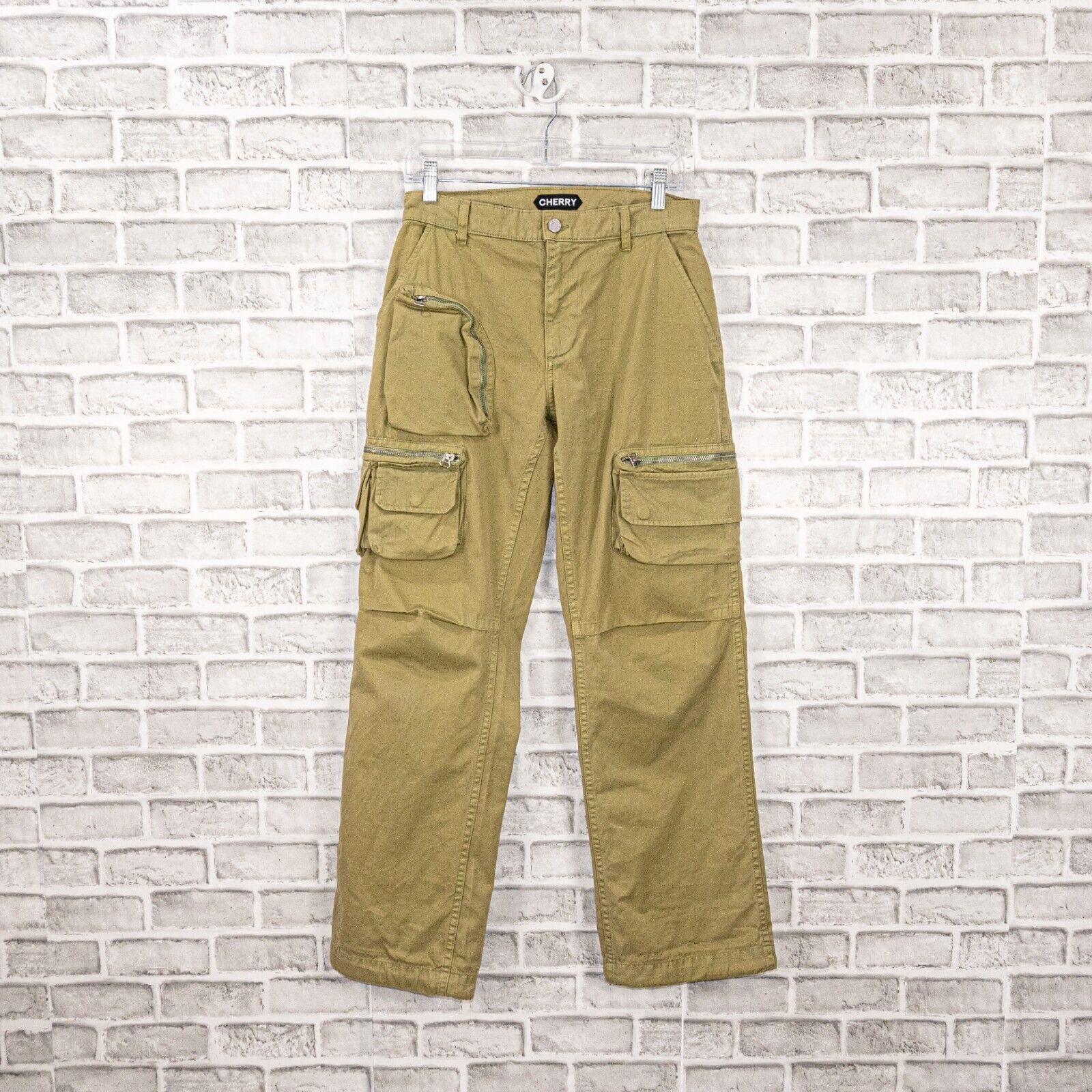 Cherry LA CHERRY LA Men's Utility Cargo Pants in Thyme Khaki beige Size US 28 / EU 44 - 1 Thumbnail
