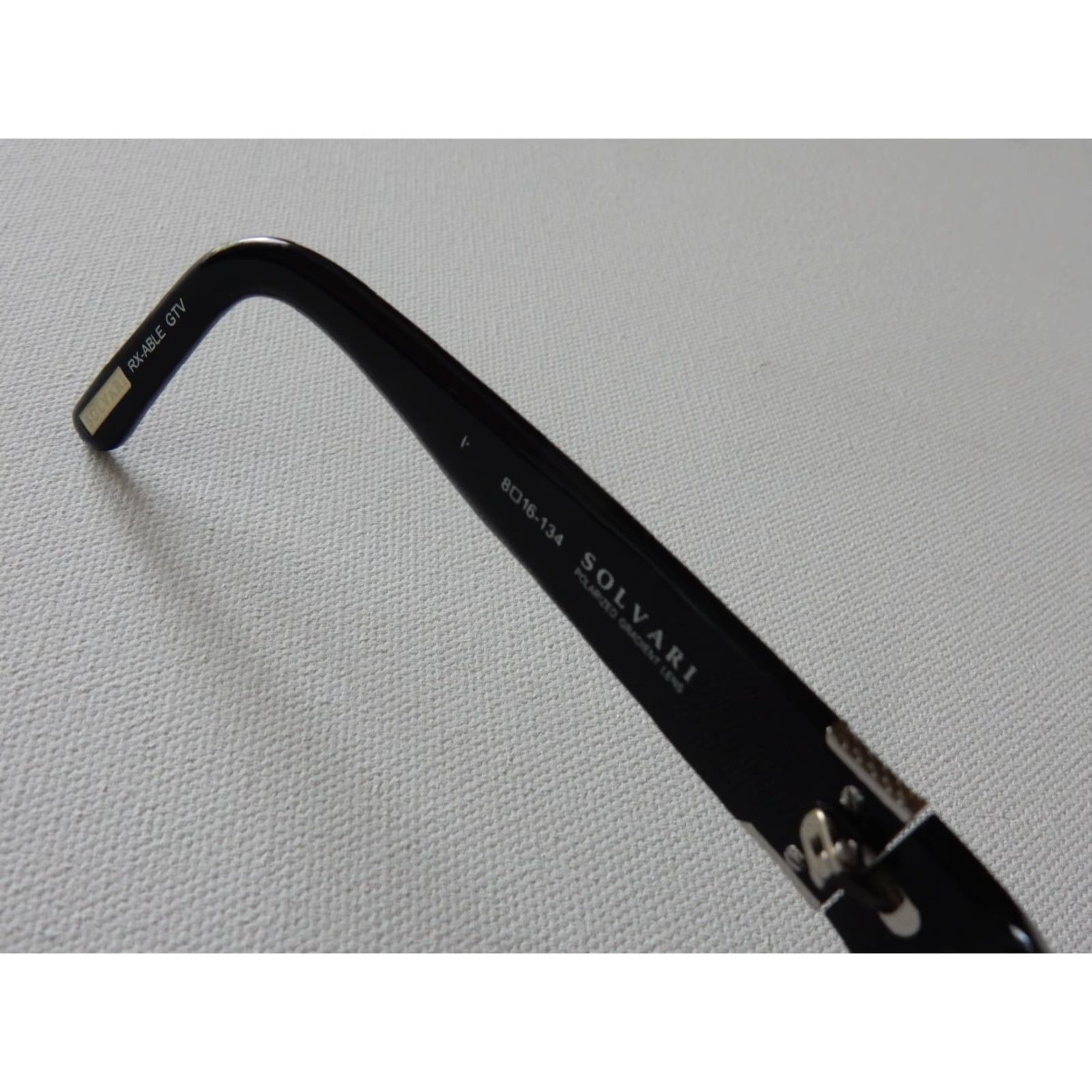 Vintage VINTAGE Solvari Sunglasses Frames Only 58×16 134 Black Women's Accessories Size ONE SIZE - 4 Thumbnail