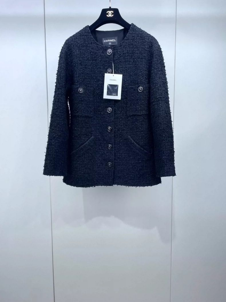 Chanel Chanel 21P black classic popular round-neck jacket 2504-Nex Size S / US 4 / IT 40 - 1 Thumbnail