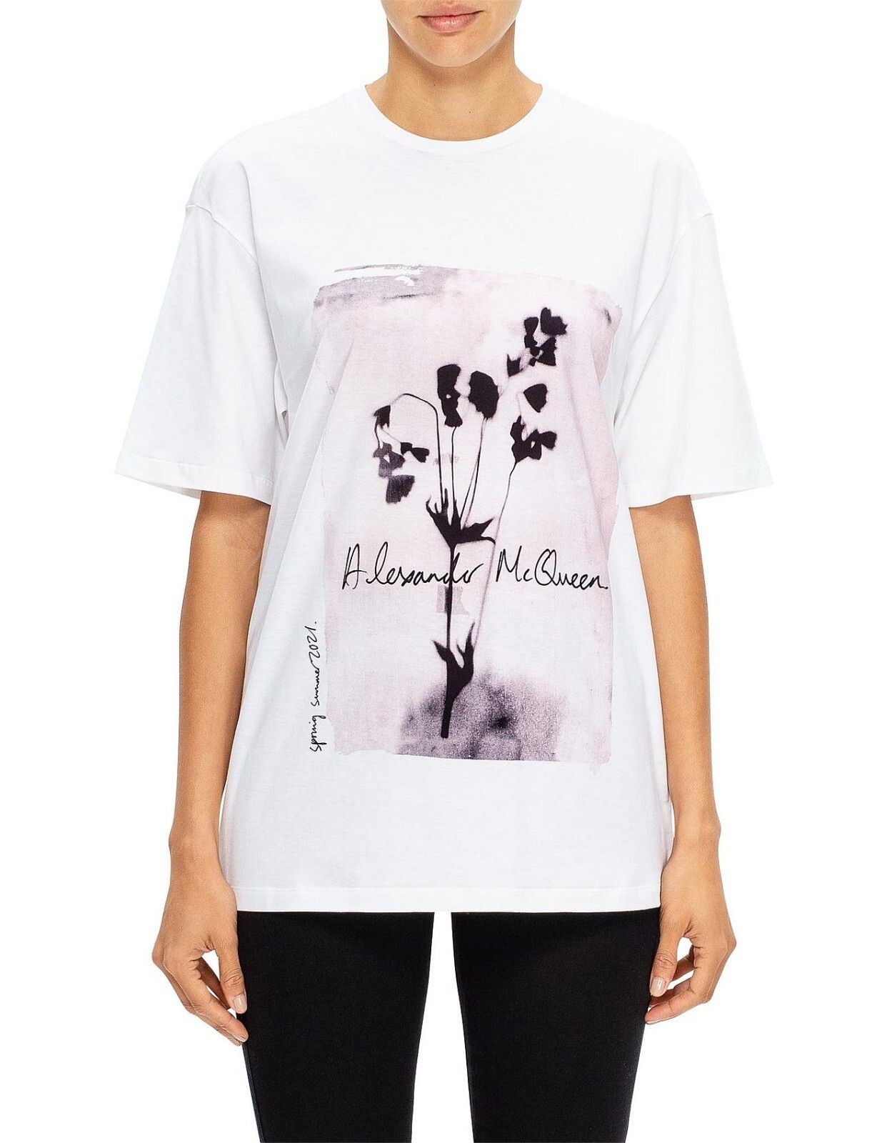 Alexander McQueen New Original Alexander McQueen White Women T Shirt 40 L B183 Size L / US 10 / IT 46 - 1 Thumbnail