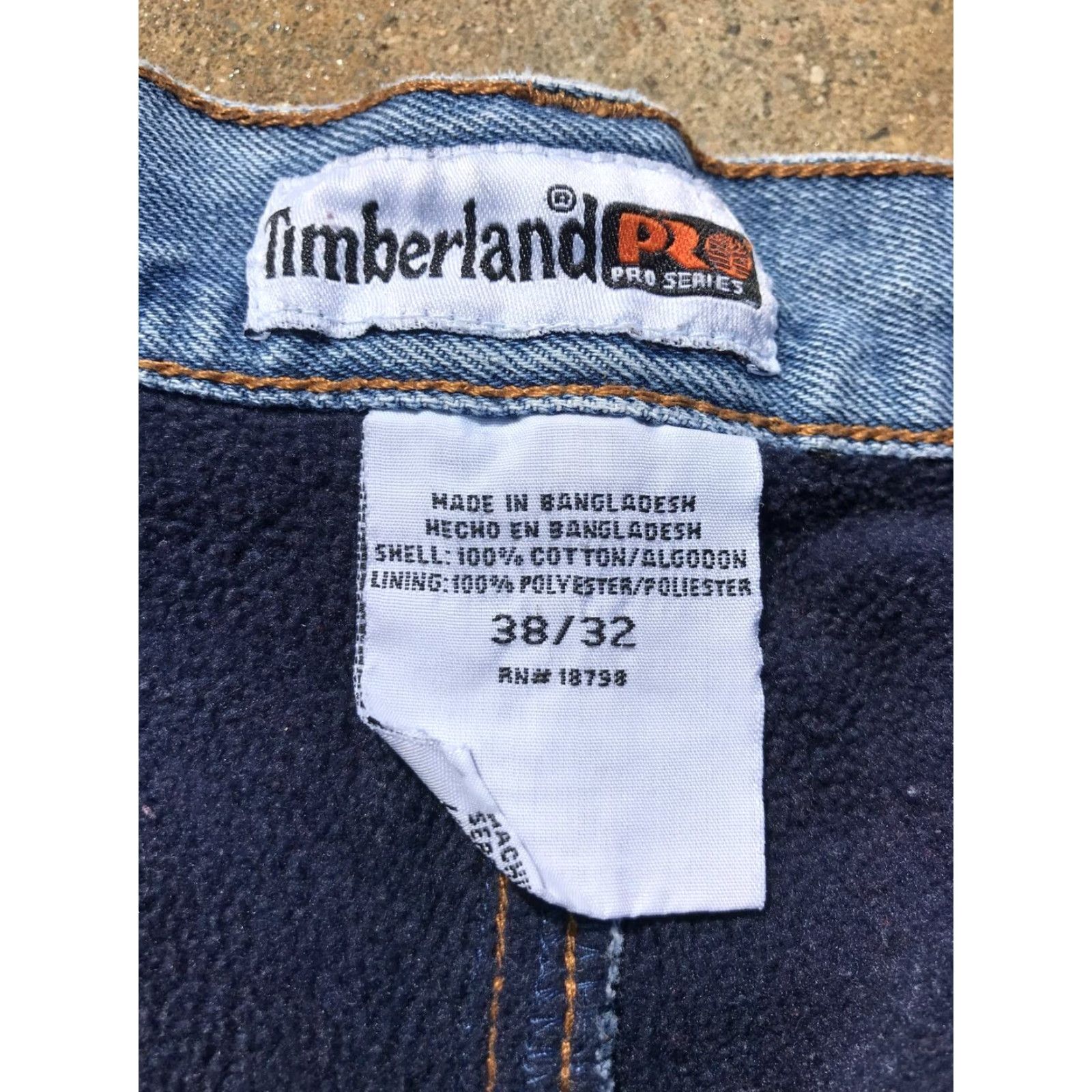 Timberland VINTAGE Timberland Pro Series Fleece Lined Insulated Jeans Men's 36 Blue Workwear Carpenter Straight Size 38 x 32 Size US 36 / EU 52 - 3 Thumbnail
