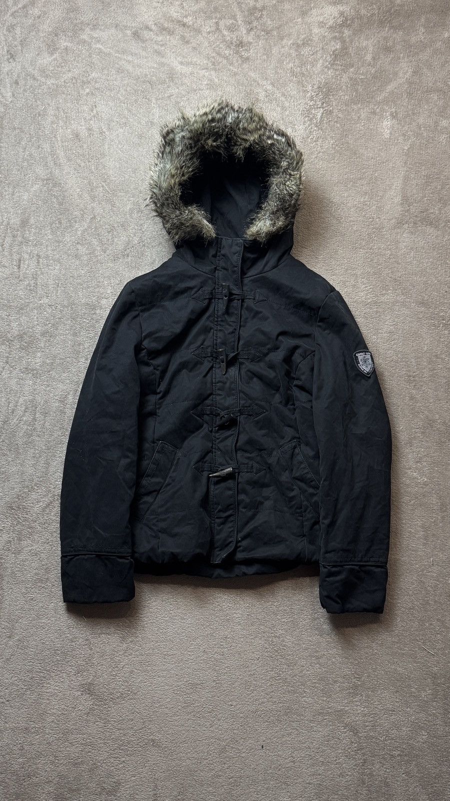 Le Grande Bleu (L.G.B.) Esprit Faded Faux Fur Hood Jacket ifsixwasnine lgb y2k Goa Size US S / EU 44-46 / 1 - 1 Thumbnail