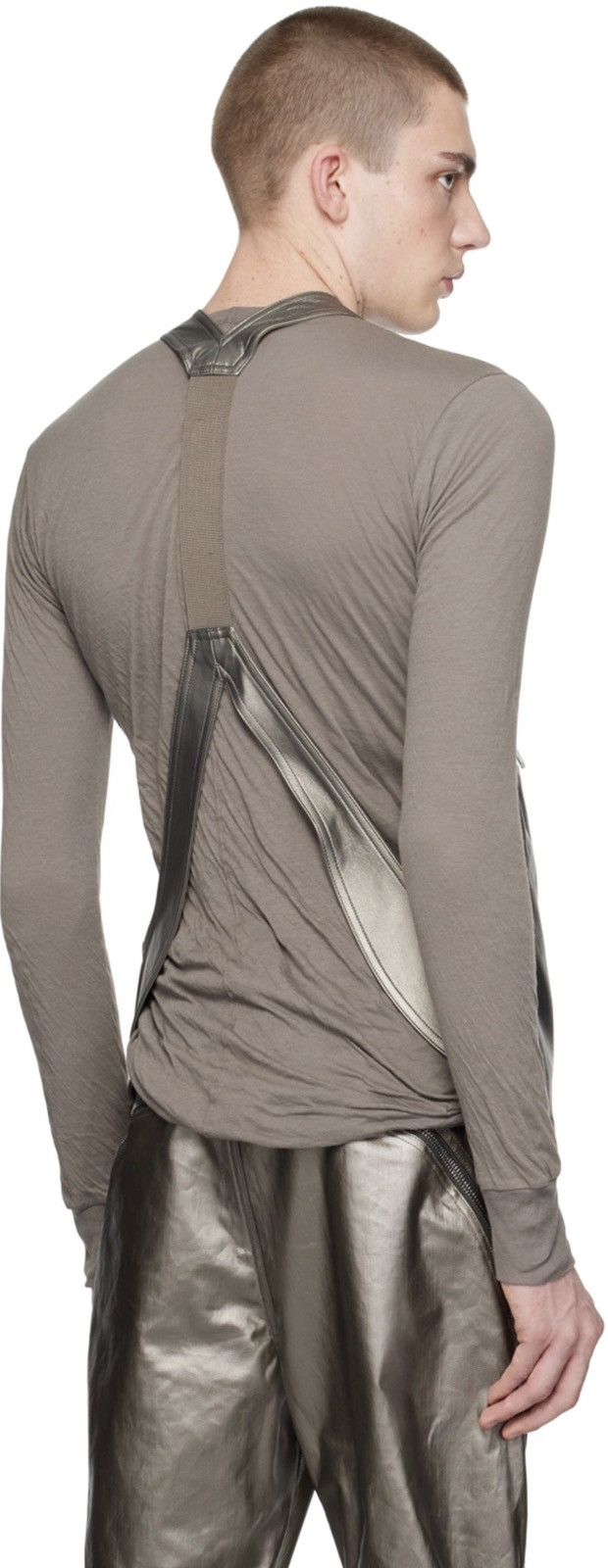 Rick Owens Rick Owens Gunmetal Bauhaus Vest Size US M / EU 48-50 / 2 - 2 Thumbnail