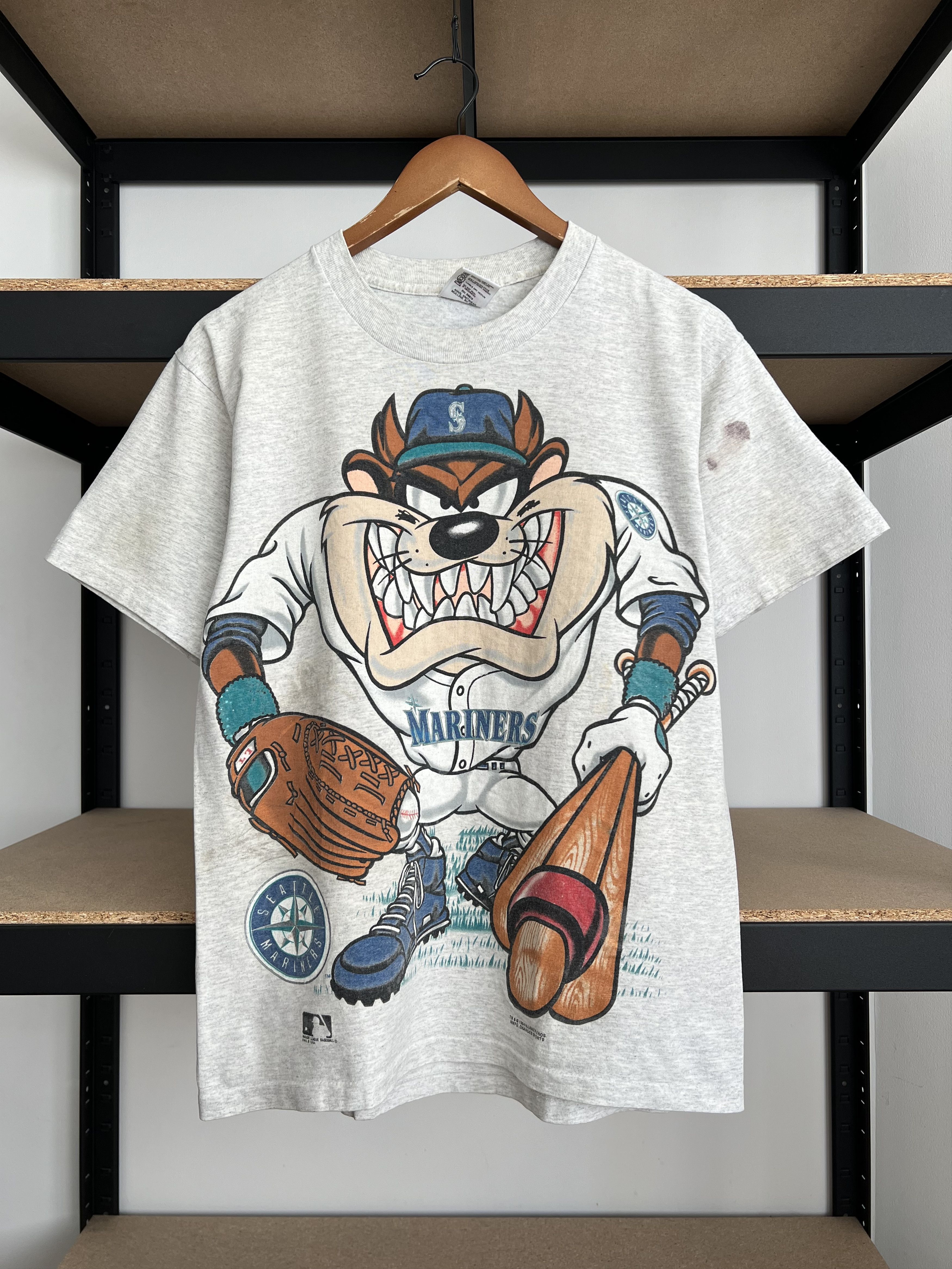 Vintage 1994 Seattle Mariners MLB Taz Warner Bros T-shirt