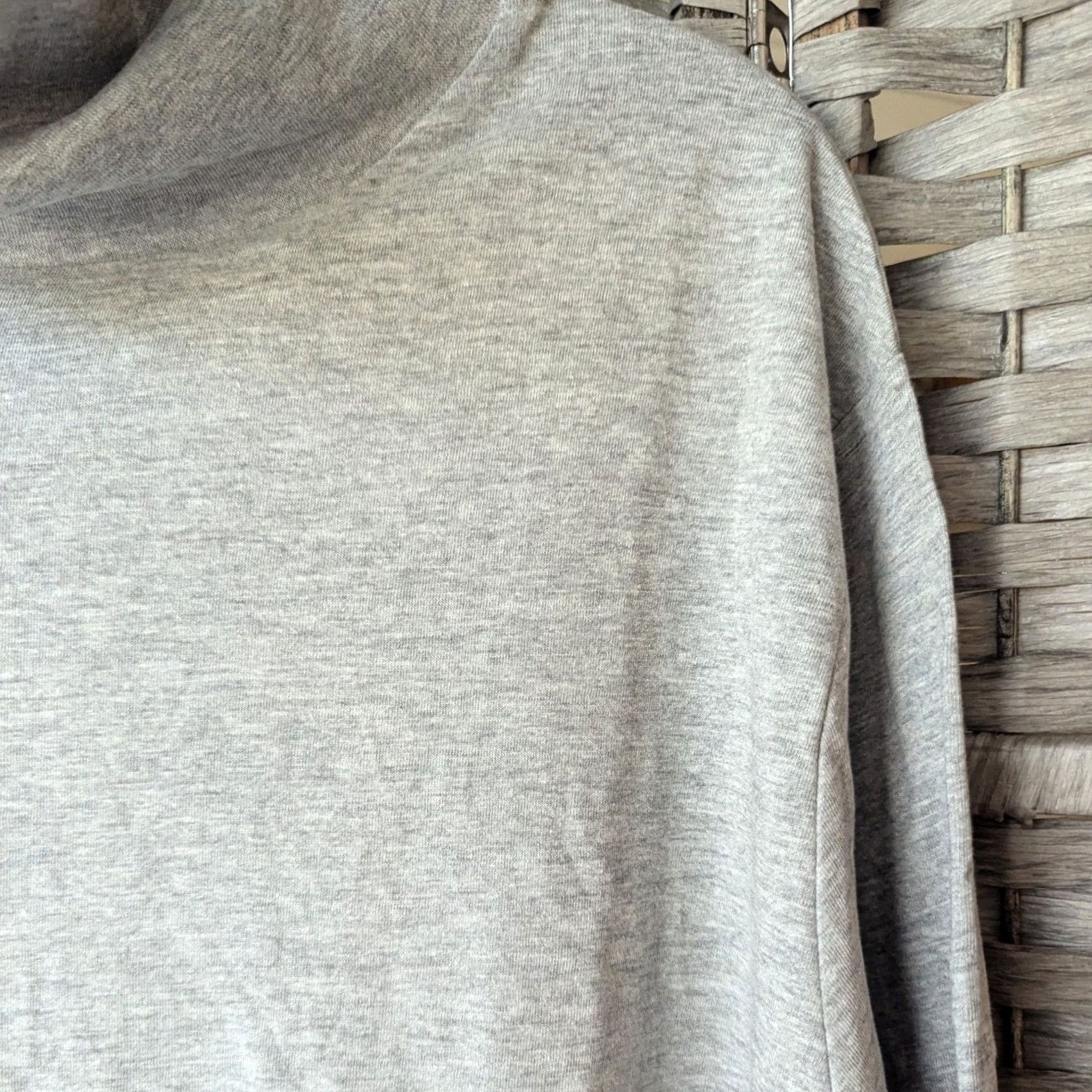 Vintage Ulla Popken Heather Gray Turtleneck Top Long Sleeve Womens 24/26 Minimalist Size 4XL / US 24-26 - 3 Thumbnail
