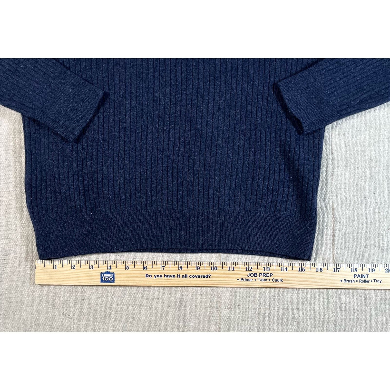 Massimo Dutti Massimo Dutti womens Large cashmere wool sweater Navy Blue Size L / US 10 / IT 46 - 3 Thumbnail