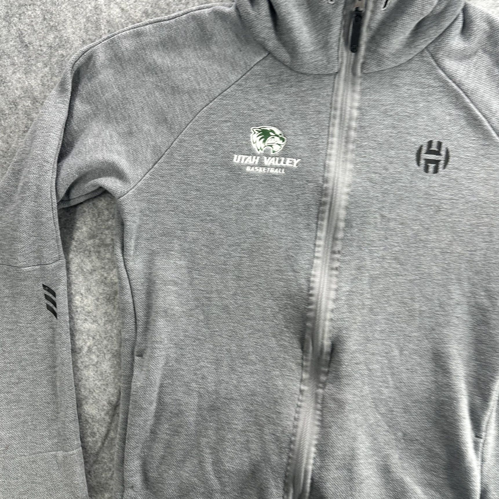 Adidas Adidas Hoodie Mens L Gray James Harden Full Zip Utah Valley Basketball University Sports Size US L / EU 52-54 / 3 - 4 Thumbnail