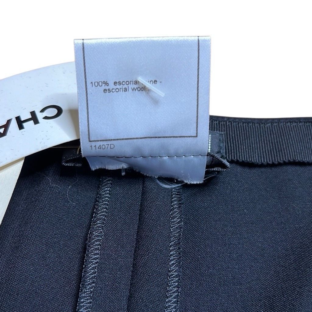 Chanel NWT Chanel Vintage Wool Black Straight Classic Pants 8 10 Size 28" / US 6 / IT 42 - 5 Thumbnail