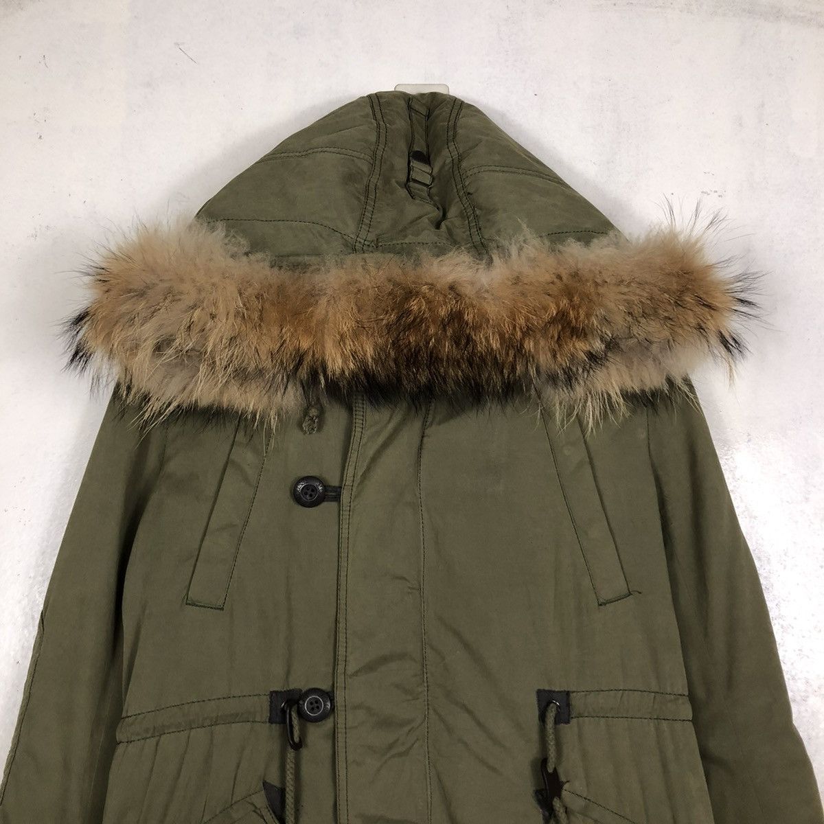 Japanese Brand 📌BIKER JACKET PARKA MINK FUR HOODIE MOUSSY MILITARY DESIGN Size US S / EU 44-46 / 1 - 4 Thumbnail