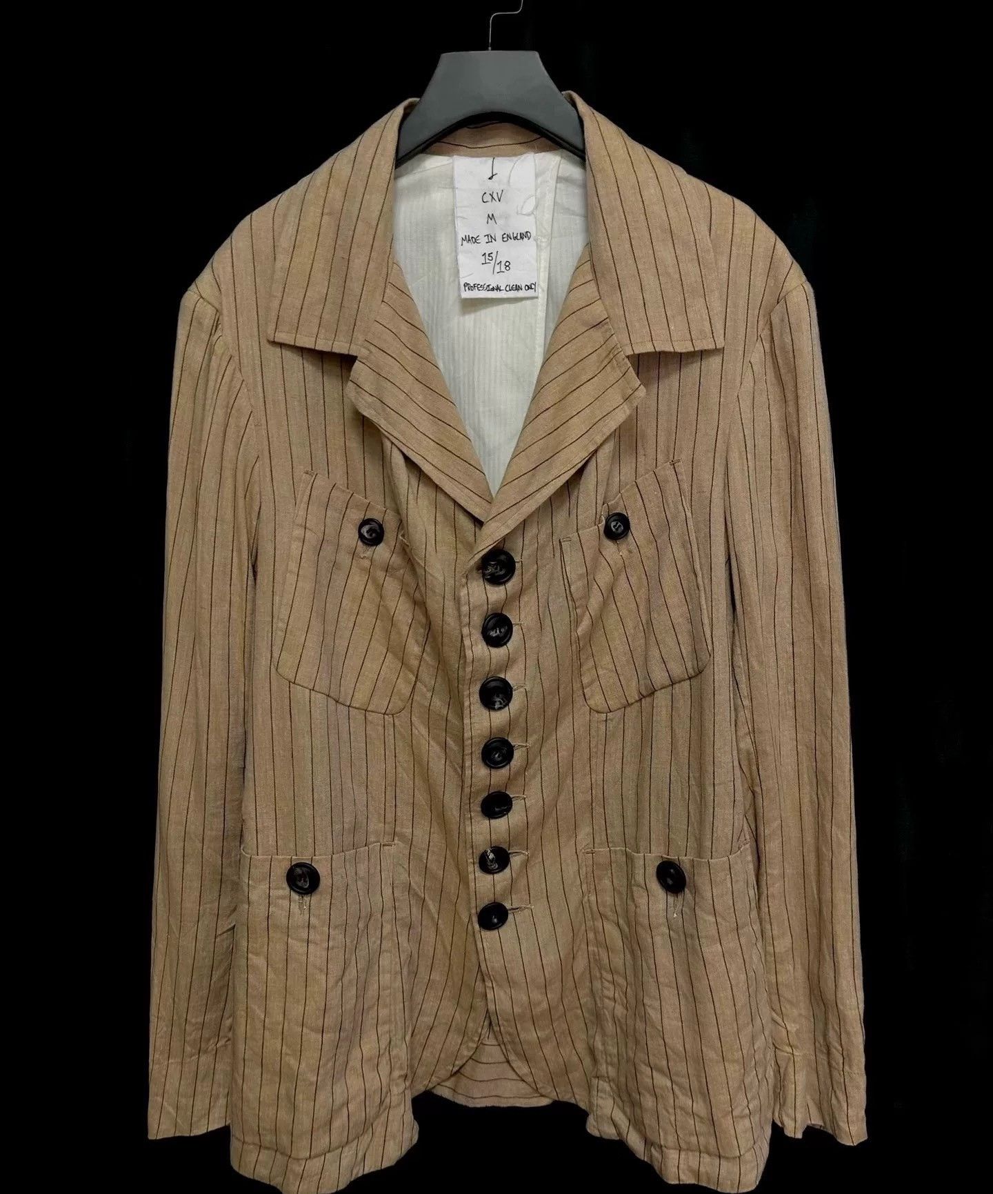 John Alexander Skelton Black Linen Ogmore Jacket | Grailed