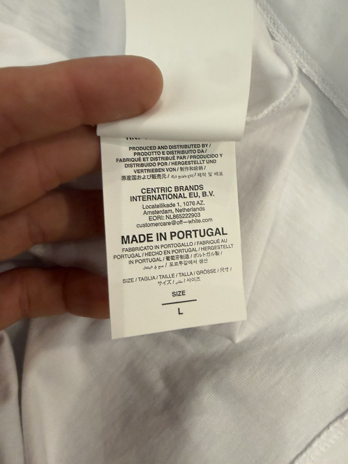 Off-White Size L - Off-White Spray Arrow T-Shirt White Size US L / EU 52-54 / 3 - 12 Thumbnail