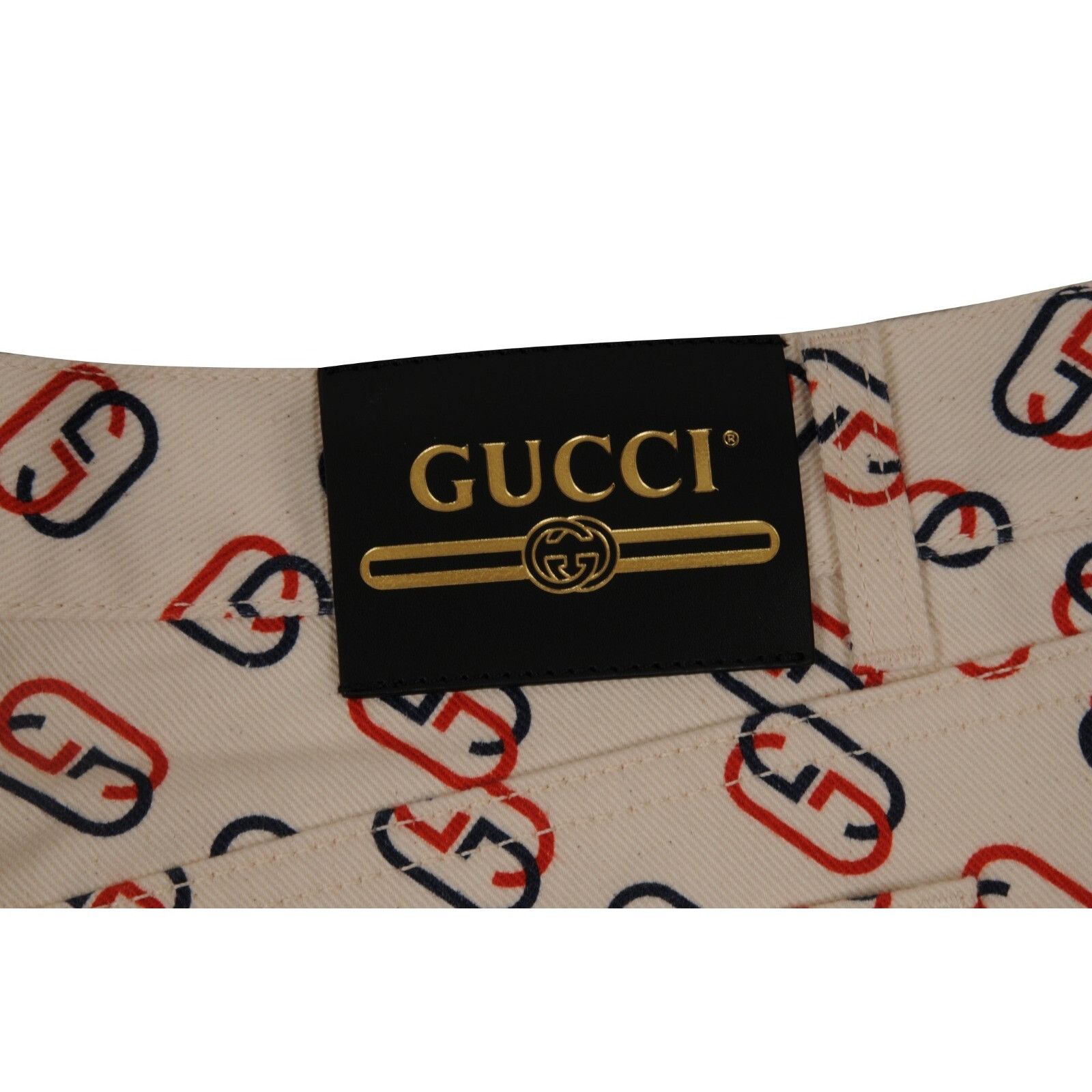 Gucci GG Monogram Logo Print Shorts Beige Red Size US 36 / EU 52 - 6 Thumbnail