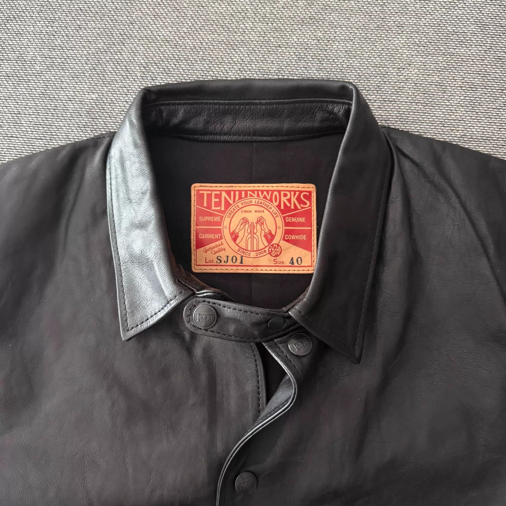 Other Tenjin Sj01 Kashima Leather Coach Jacket New 40 Size US M / EU 48-50 / 2 - 3 Thumbnail