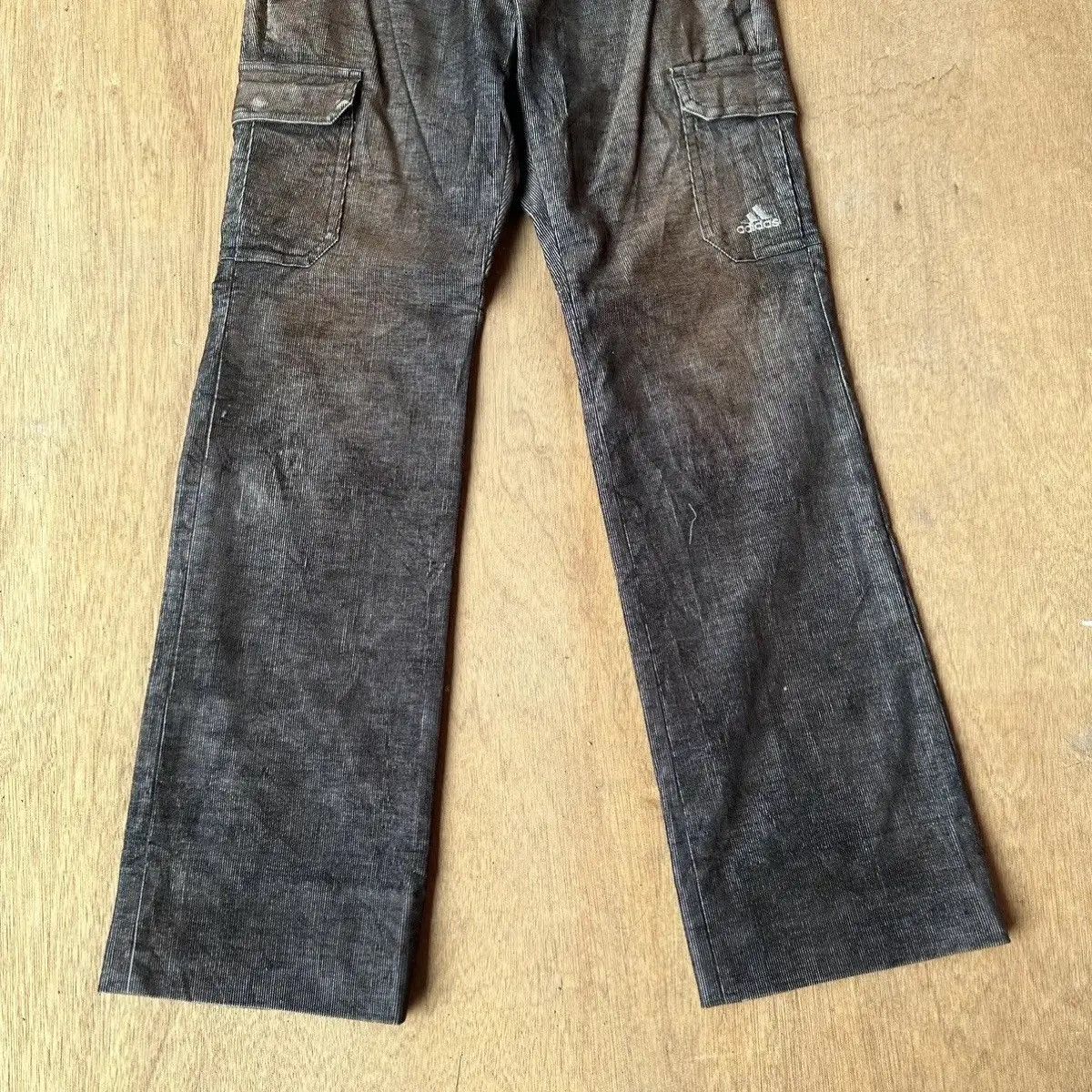 Adidas ADIDAS Y2K CORDUROY MINI FLARES/BOOTCUT BLACK PANTS Size US 28 / EU 44 - 7 Thumbnail