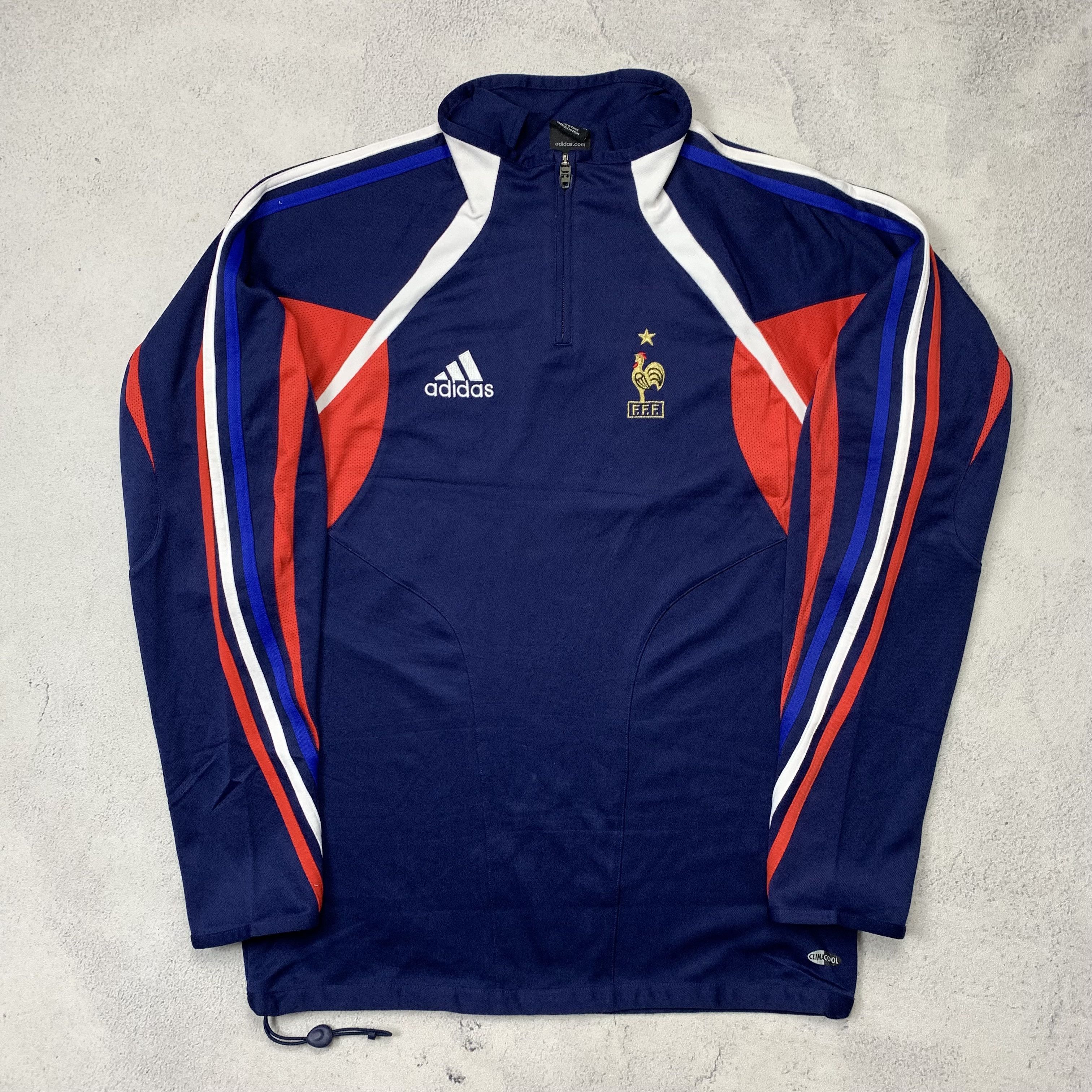 Adidas Vintage Adidas France Training Sweatshirt Size US L / EU 52-54 / 3 - 1 Thumbnail