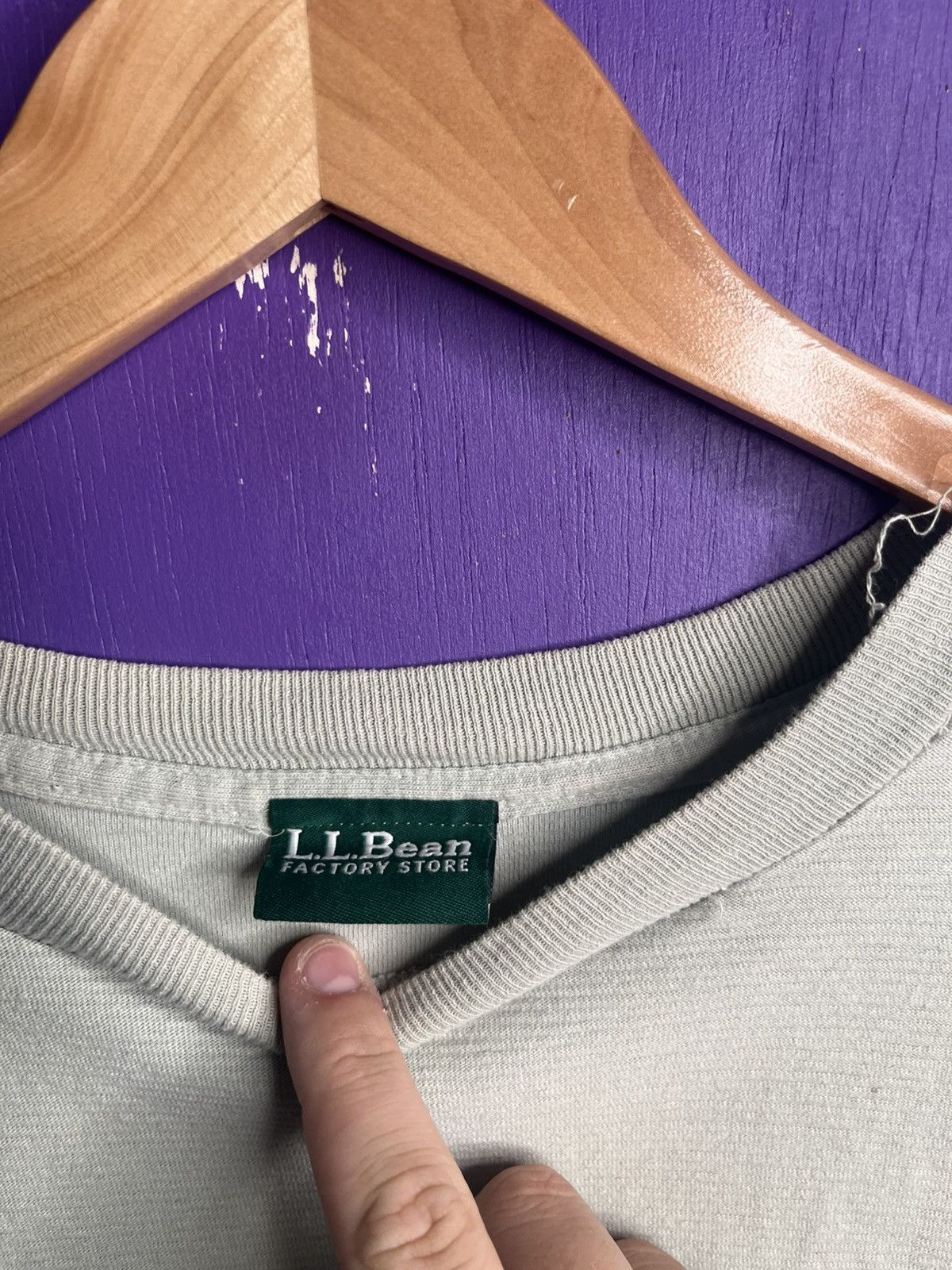 L.L. Bean × Vintage Vintage 90s LL Bean textured hiking t-shirt Size US XL / EU 56 / 4 - 4 Thumbnail