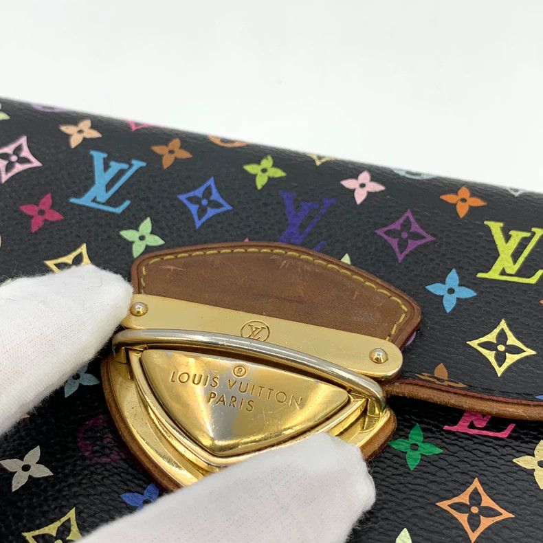 Louis Vuitton Louis Vuitton Black Tri-Color Gold Buckle Wallet Size ONE SIZE - 9 Thumbnail