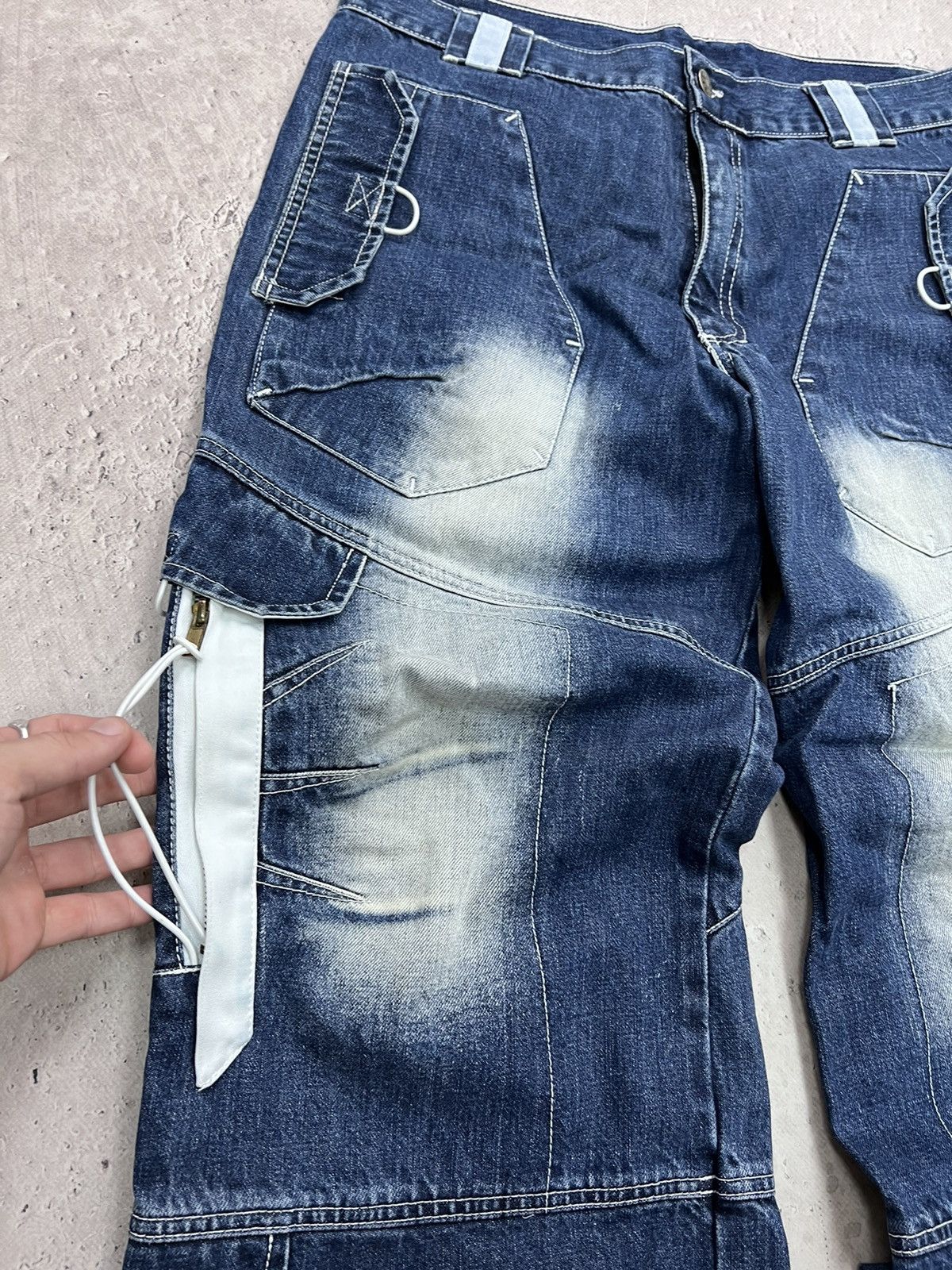 Vintage Y2K washed faded loose baggy skate hiphop work biker jeans Size US 34 / EU 50 - 6 Thumbnail