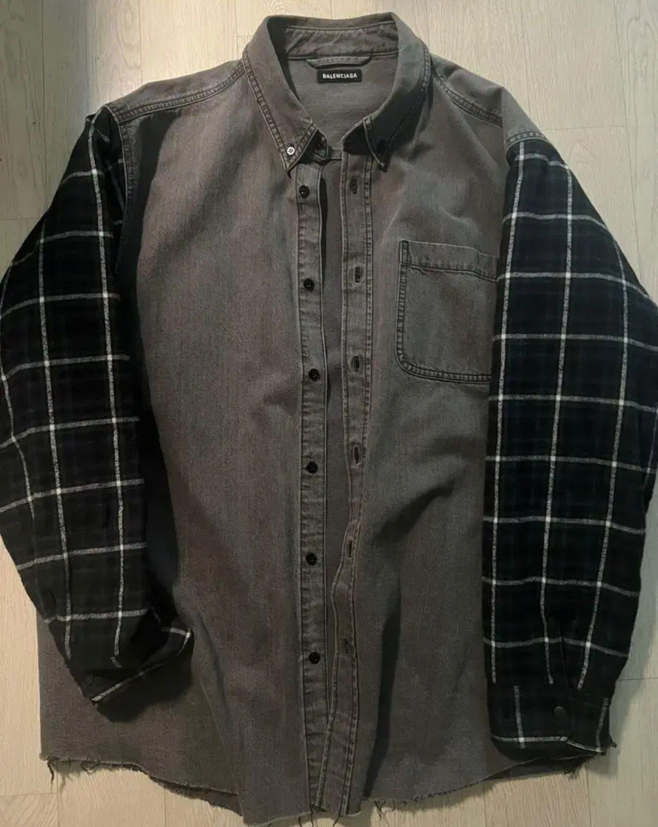 Balenciaga Balenciaga oversized layered denim padded shirt Size US M / EU 48-50 / 2 - 1 Thumbnail