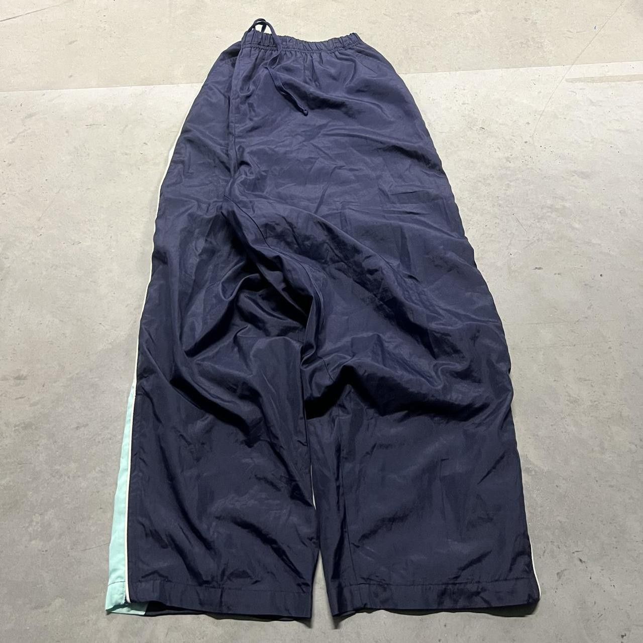 Japanese Brand × Vintage Vintage Y2K/2000s Navy Blue Striped Track Pants ! Size US 38 / EU 54 - 2 Thumbnail