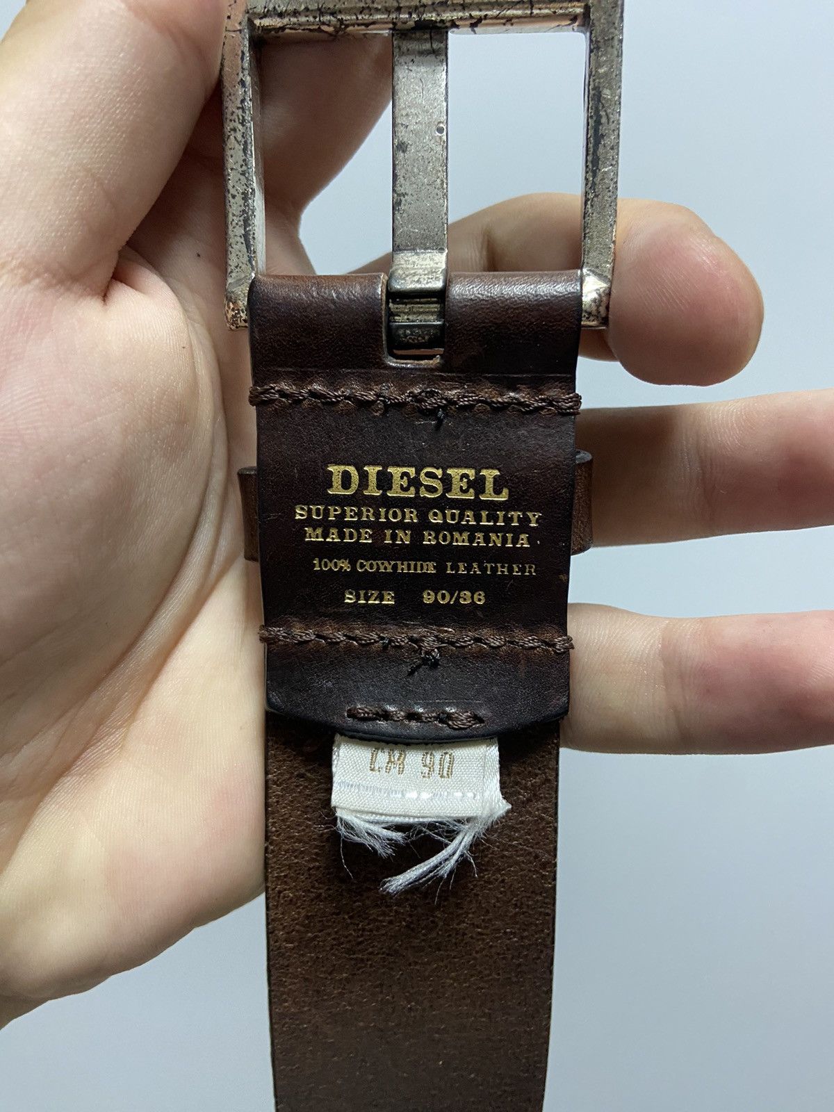 Diesel × Vintage Diesel Belt Vintage Avant Garde Y2K Style Logo Size ONE SIZE - 5 Thumbnail