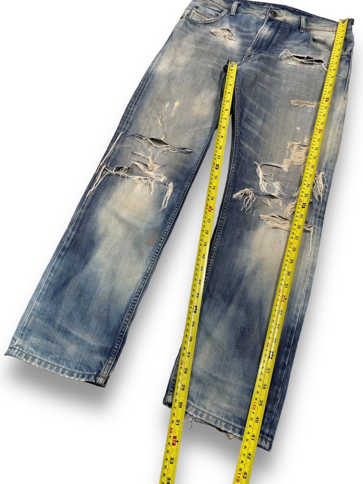Diesel Diesel Industry Krayver Acid Wash Distressed Grunge Jeans Size US 32 / EU 48 - 16 Thumbnail