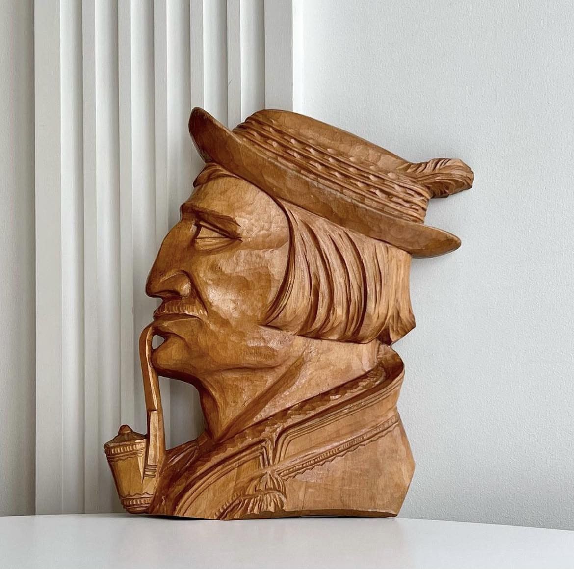 Vintage 1970 Vintage Plaque Hutsul Hand Carved Wooden Marked Size ONE SIZE - 1 Thumbnail