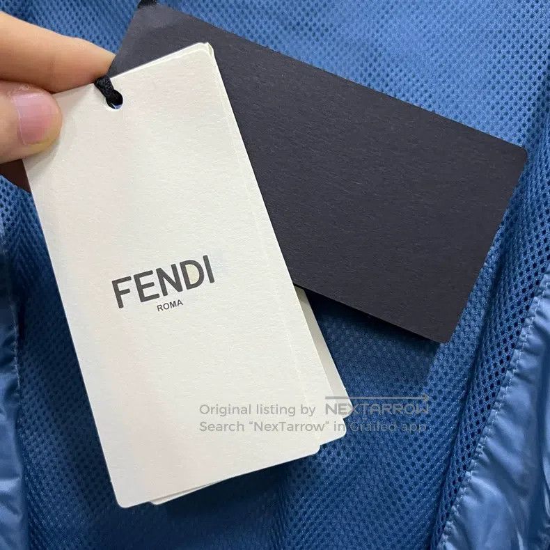 Fendi Fendi Blue Logo Printed Jacket Size XS / US 0-2 / IT 36-38 - 7 Thumbnail
