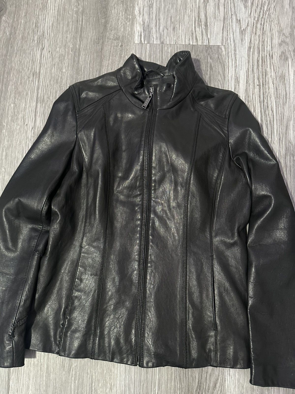 Vintage one of one shark lamb leather jacket Size US M / EU 48-50 / 2 - 2 Thumbnail