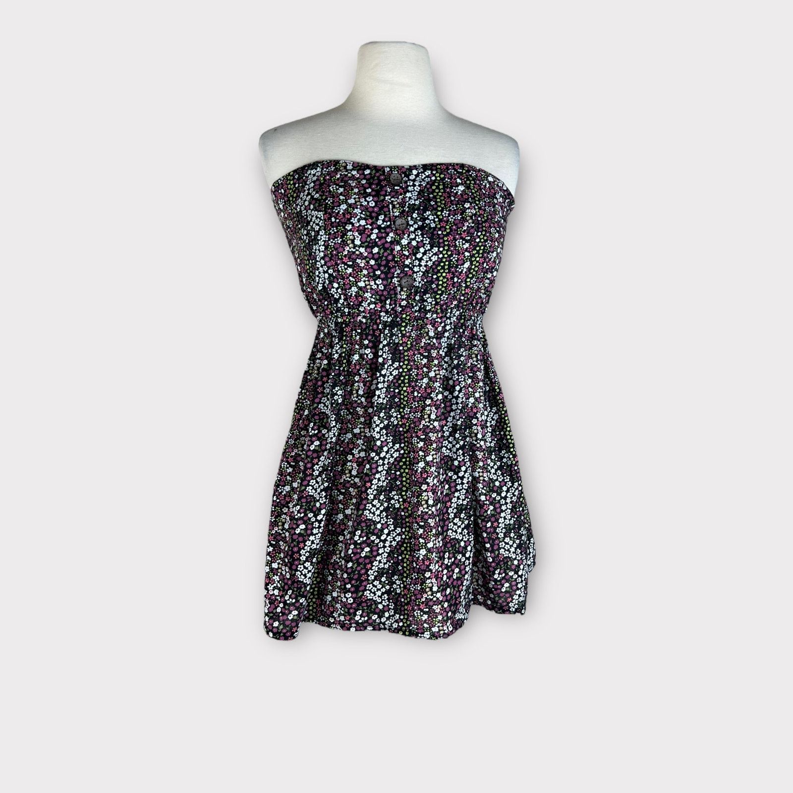 Vintage Pitaya Floral Boho Tube Top | Size Small | Vintage Y2K Size S / US 4 / IT 40 - 1 Thumbnail