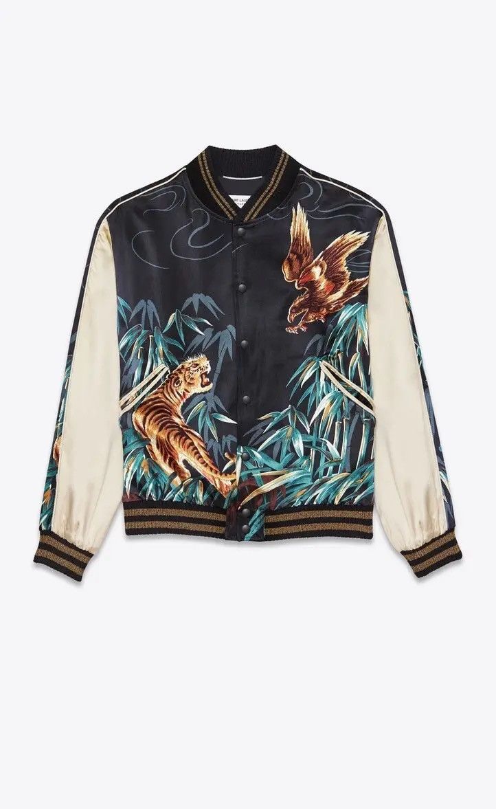 image of Saint Laurent Paris Ss16 Tiger And Eagle Jacket, Men's (Size Large)