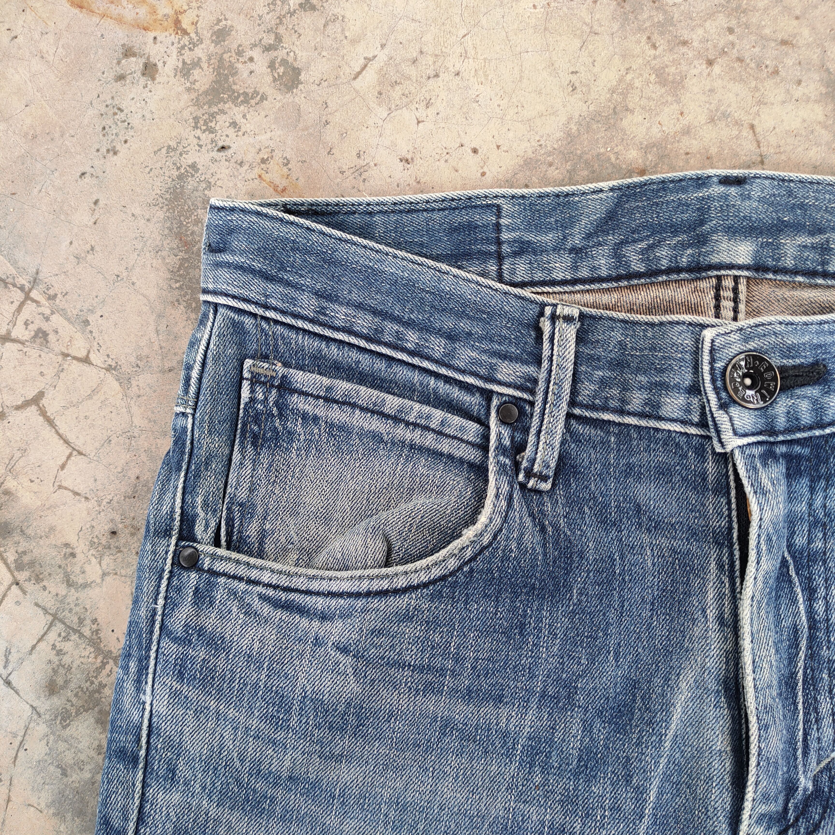 Edwin VINTAGE EDWIN FADED DISTRESSED JEANS DENIM PANTS Size US 31 - 7 Thumbnail