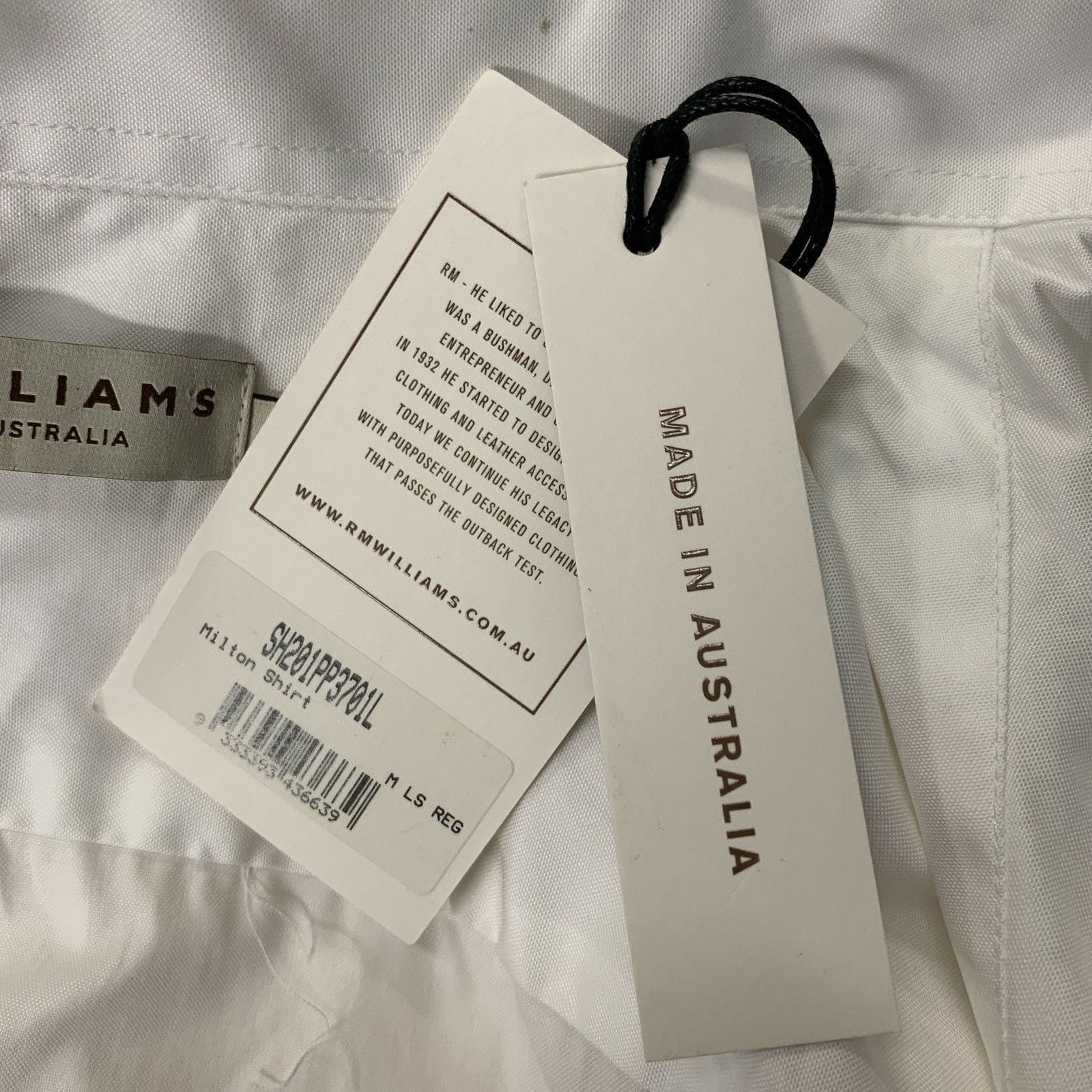 R.M. Williams R.M. WILLIAMS White Cotton Button Down Long Sleeve Shirt Size US L / EU 52-54 / 3 - 6 Thumbnail