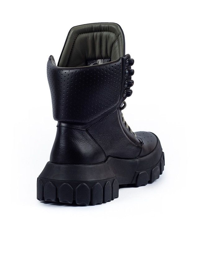 Rick Owens Last Rick Owens Leather Tractor Dunk Boots Size US 7 / IT 37 - 2 Thumbnail