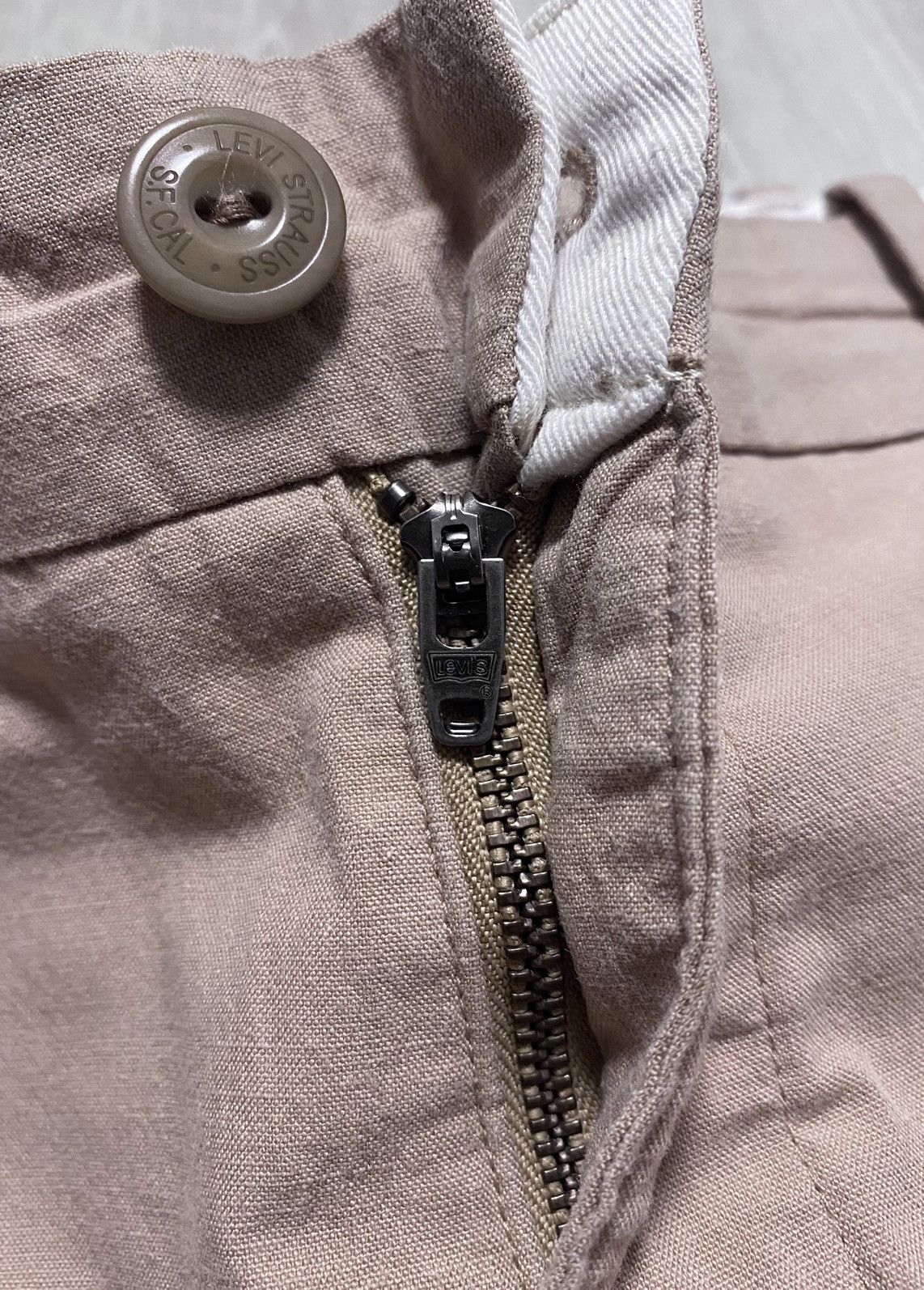 Levi's Vintage Clothing Levi’s Cotton Linen Sand Casual Chino Trousers Pants Size US 31 - 17 Thumbnail