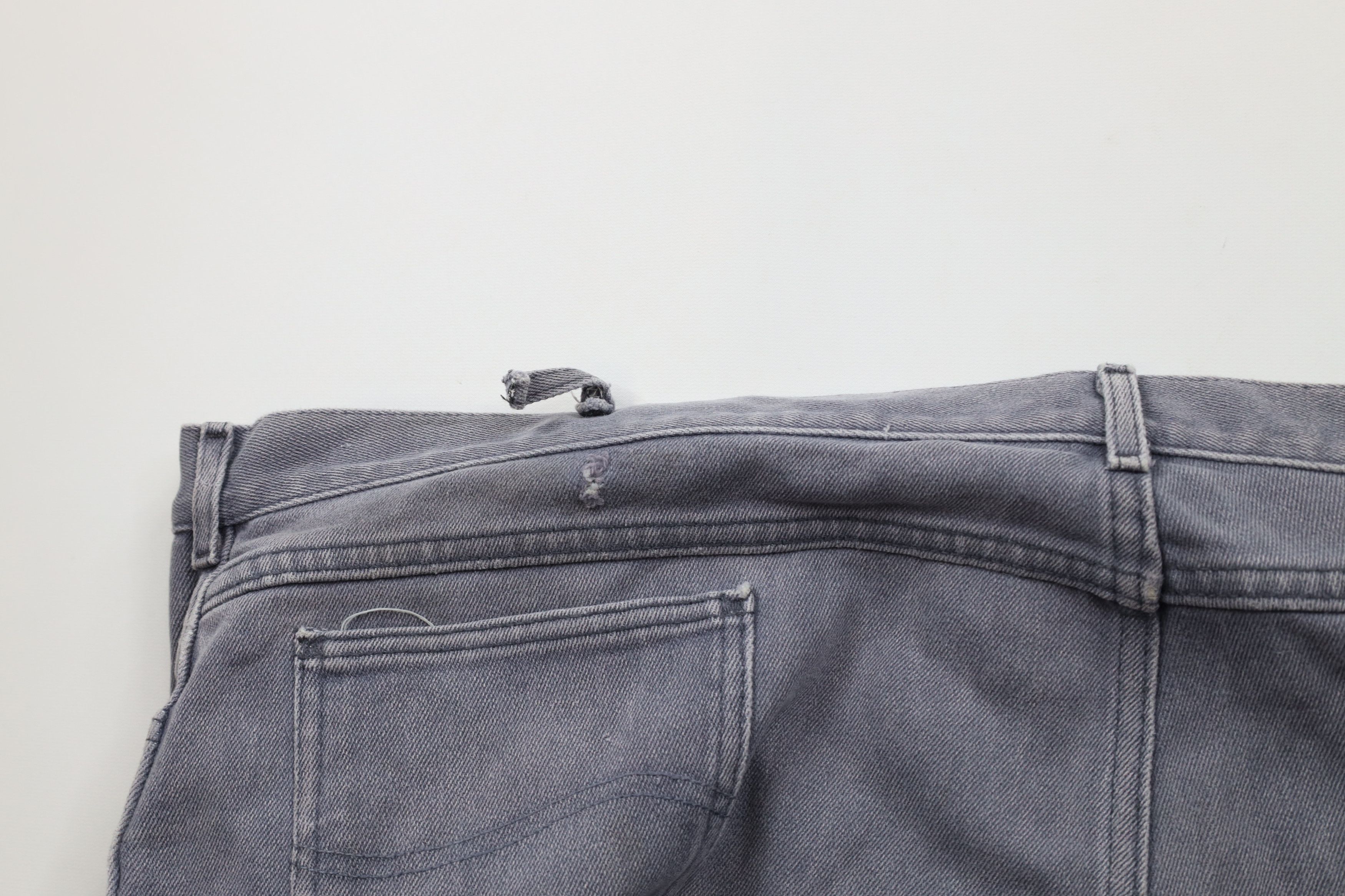 Vintage Vintage 90s Lee Wide Leg Flared Denim Jeans Gray USA Size US 44 / EU 60 - 8 Thumbnail