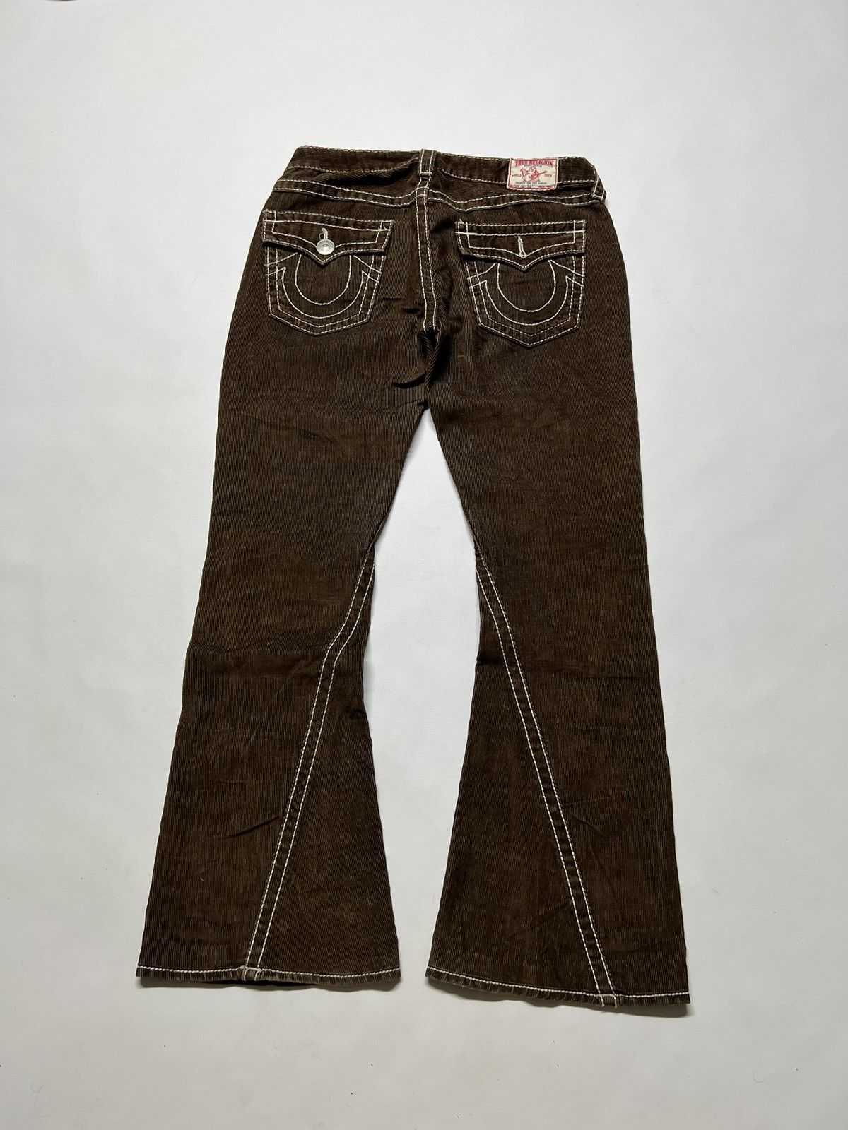 True Religion Vintage Y2k True Religion Brown🤎 Velvet Denim Jeans Rare 90s Size 30" / US 8 / IT 44 - 5 Thumbnail