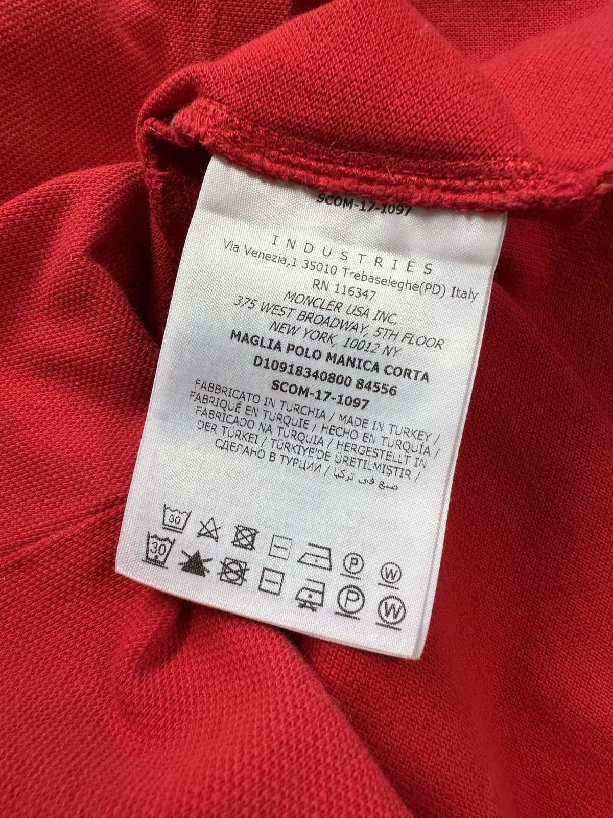 Moncler MONCLER Maglia Polo Manica Corta Red Men’s Polo Shirt size M Size US M / EU 48-50 / 2 - 8 Thumbnail