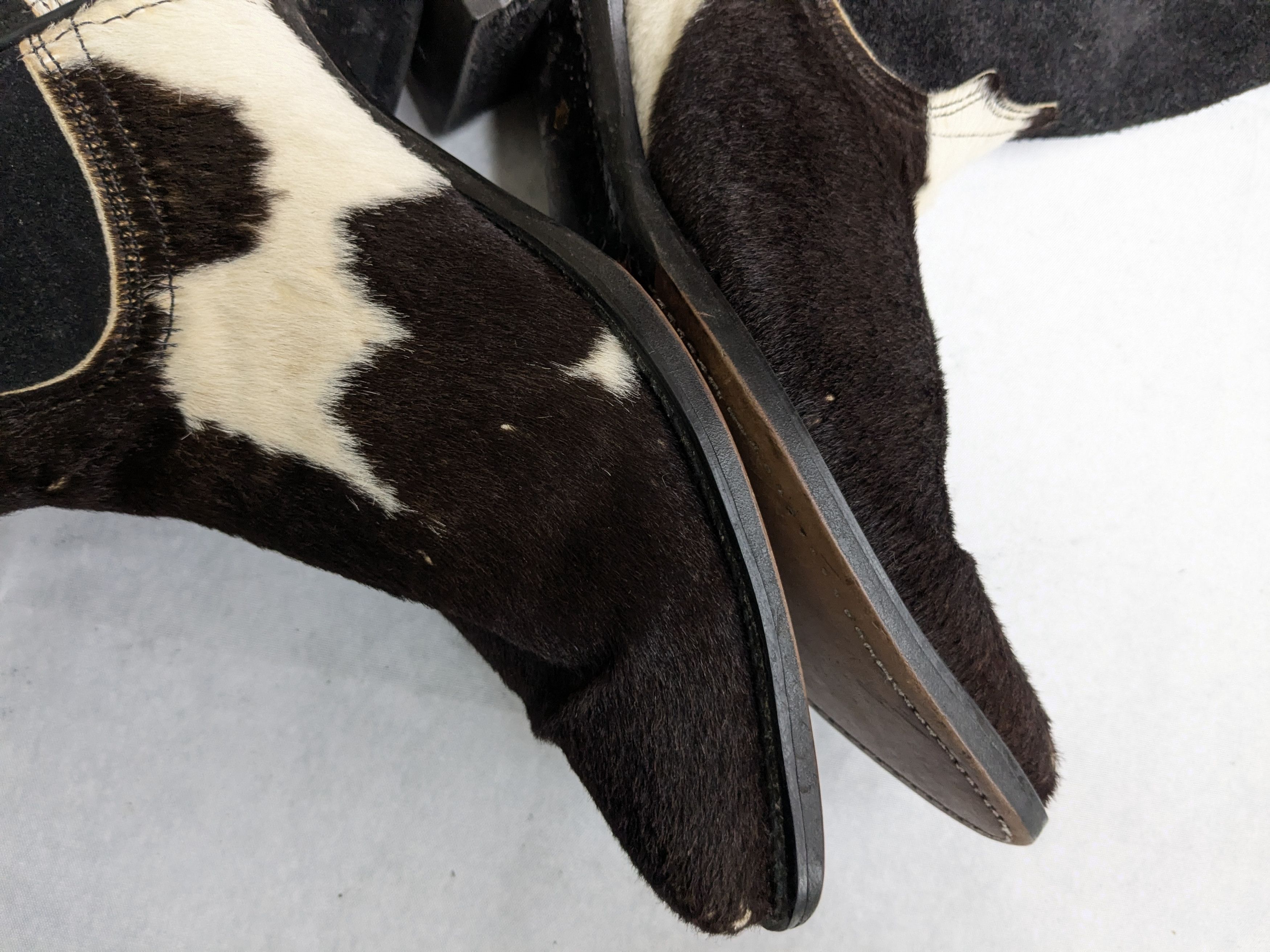 Vintage Vintage Cowboy Boots Calf Hair 9.5 D Black White Brown Size US 9.5 / EU 42-43 - 11 Thumbnail