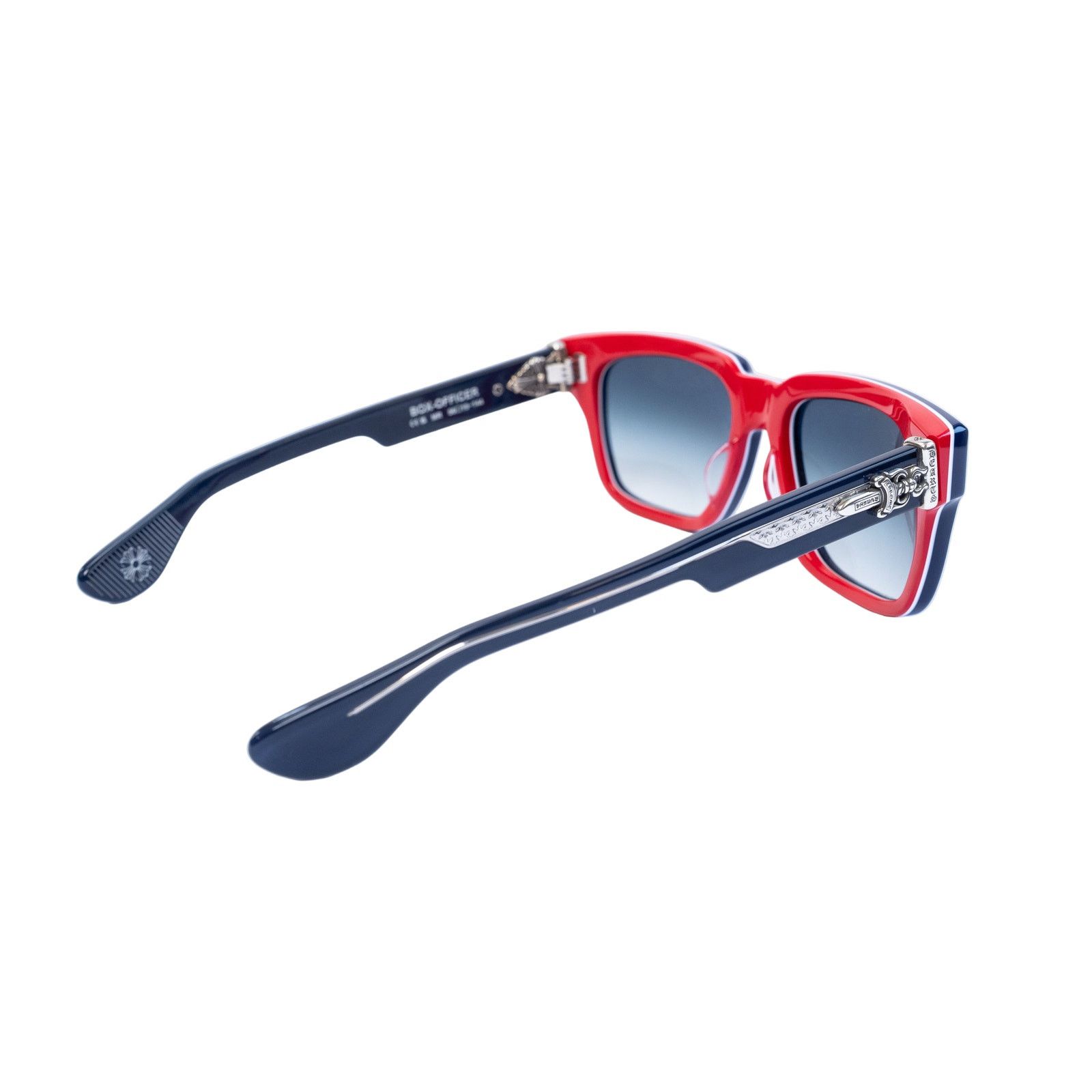Chrome Hearts Box Officer Navy Blue/Red Sunglasses Size ONE SIZE - 3 Thumbnail