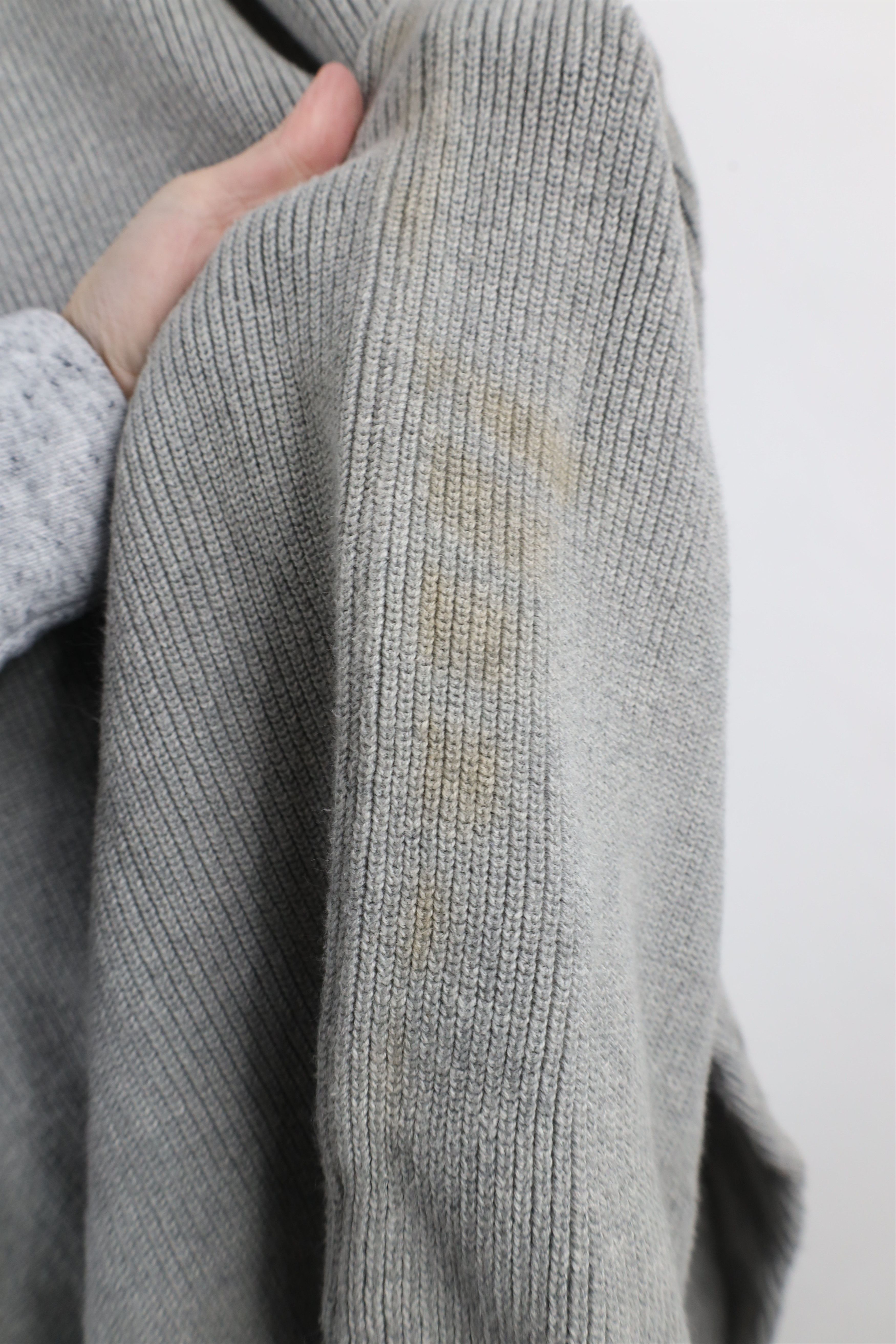 Eddie Bauer × Vintage Vintage 90s Eddie Bauer Heavyweight Ribbed Knit Sweater Gray Size US XXL / EU 58 / 5 - 5 Thumbnail